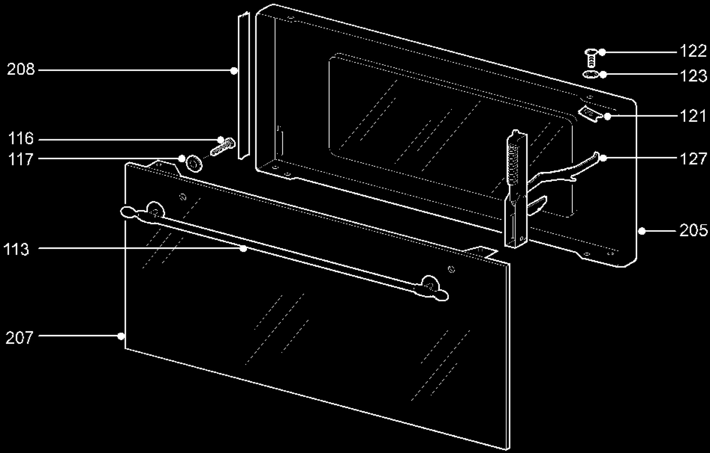 H10 Grill door assy