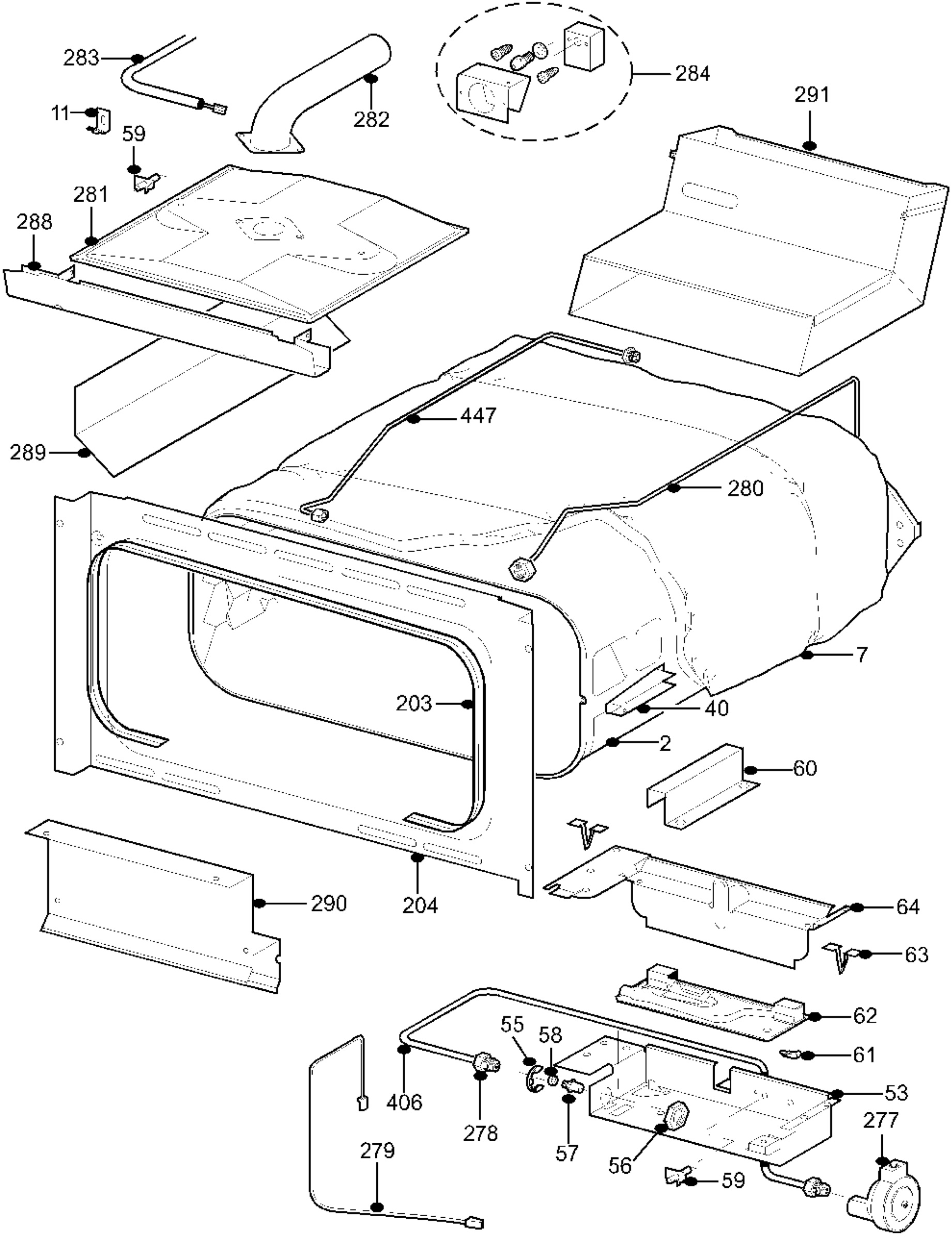 H10 Grill cavity assy