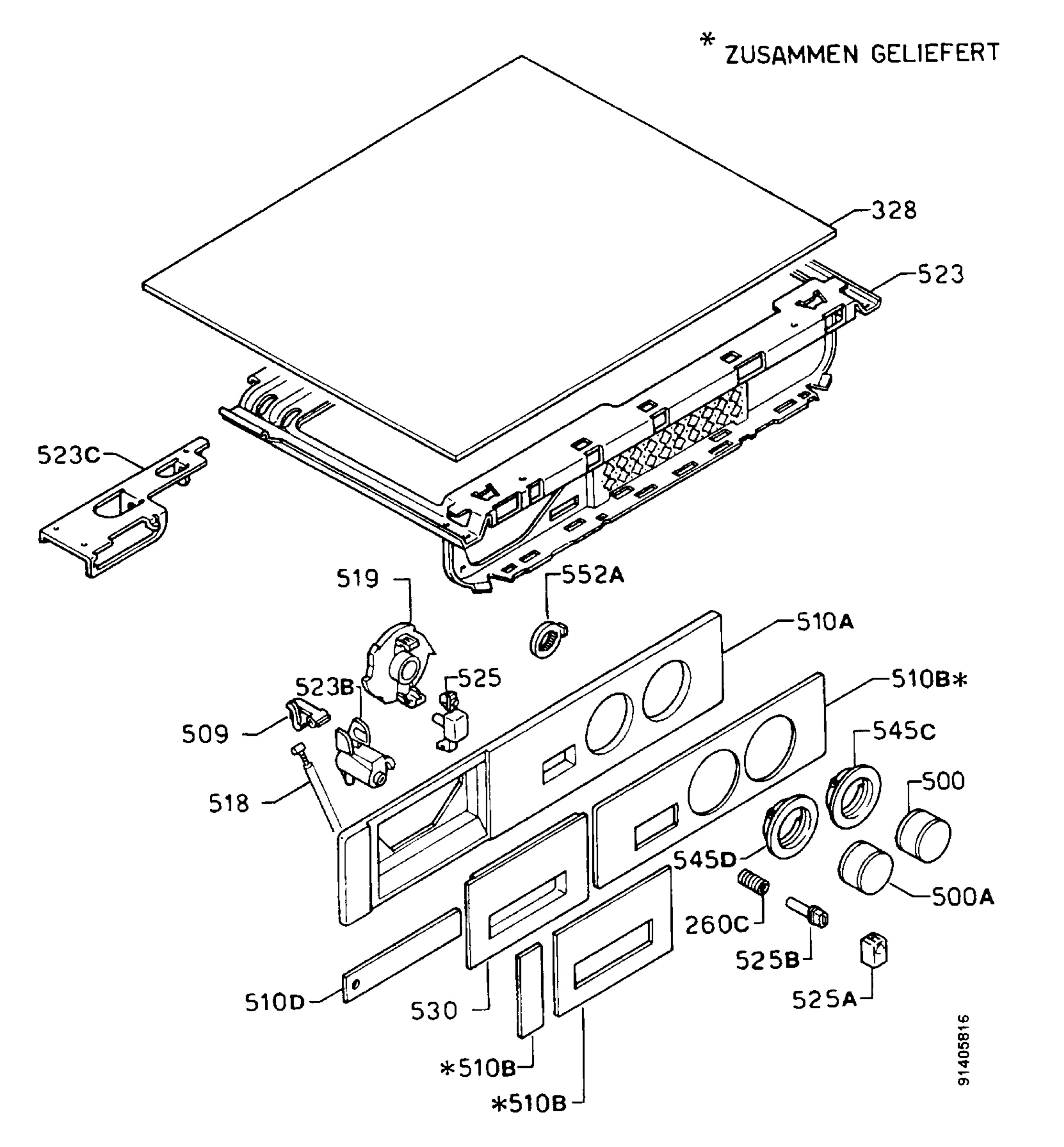 Control panel and lid