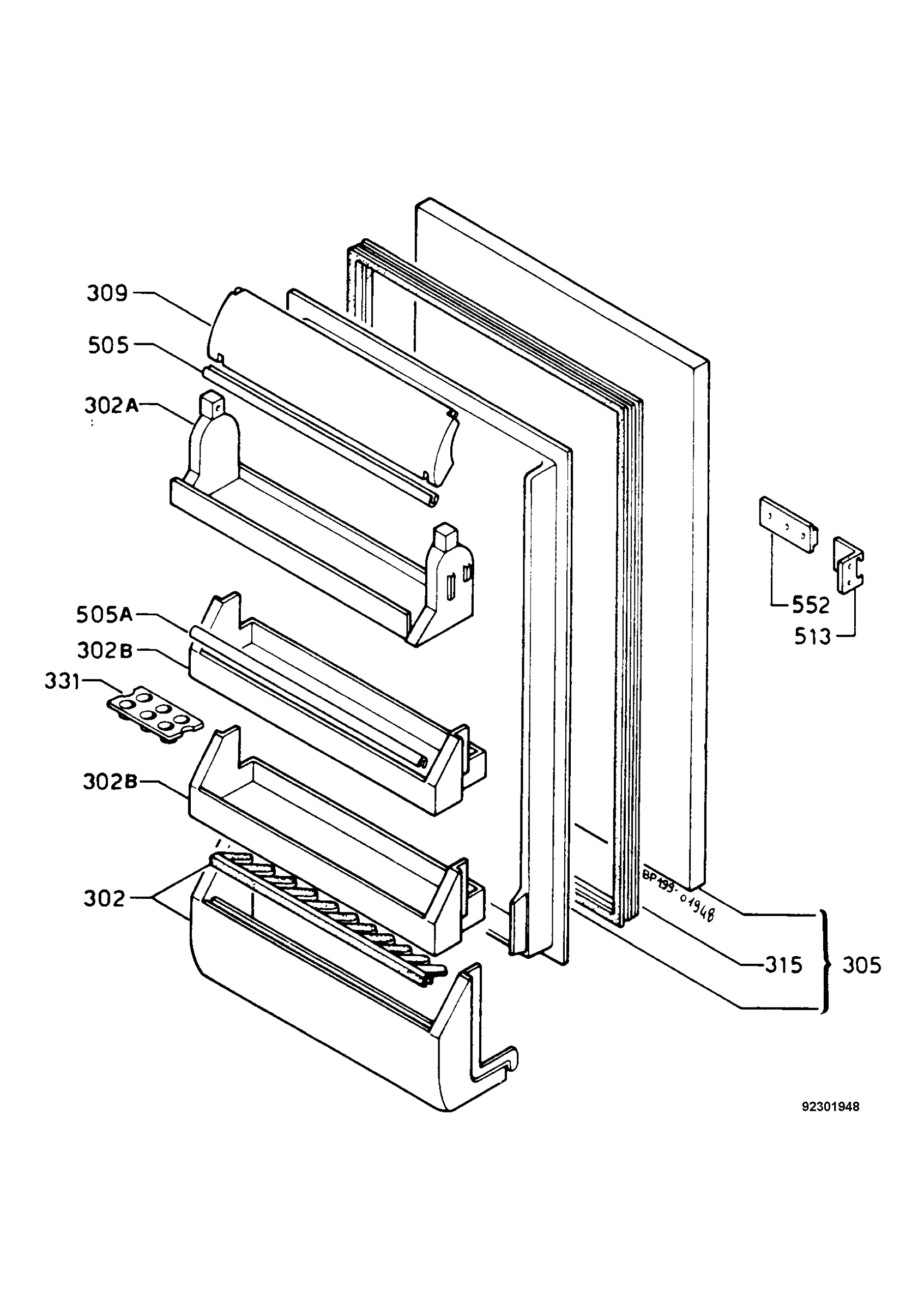 Refrigerator door