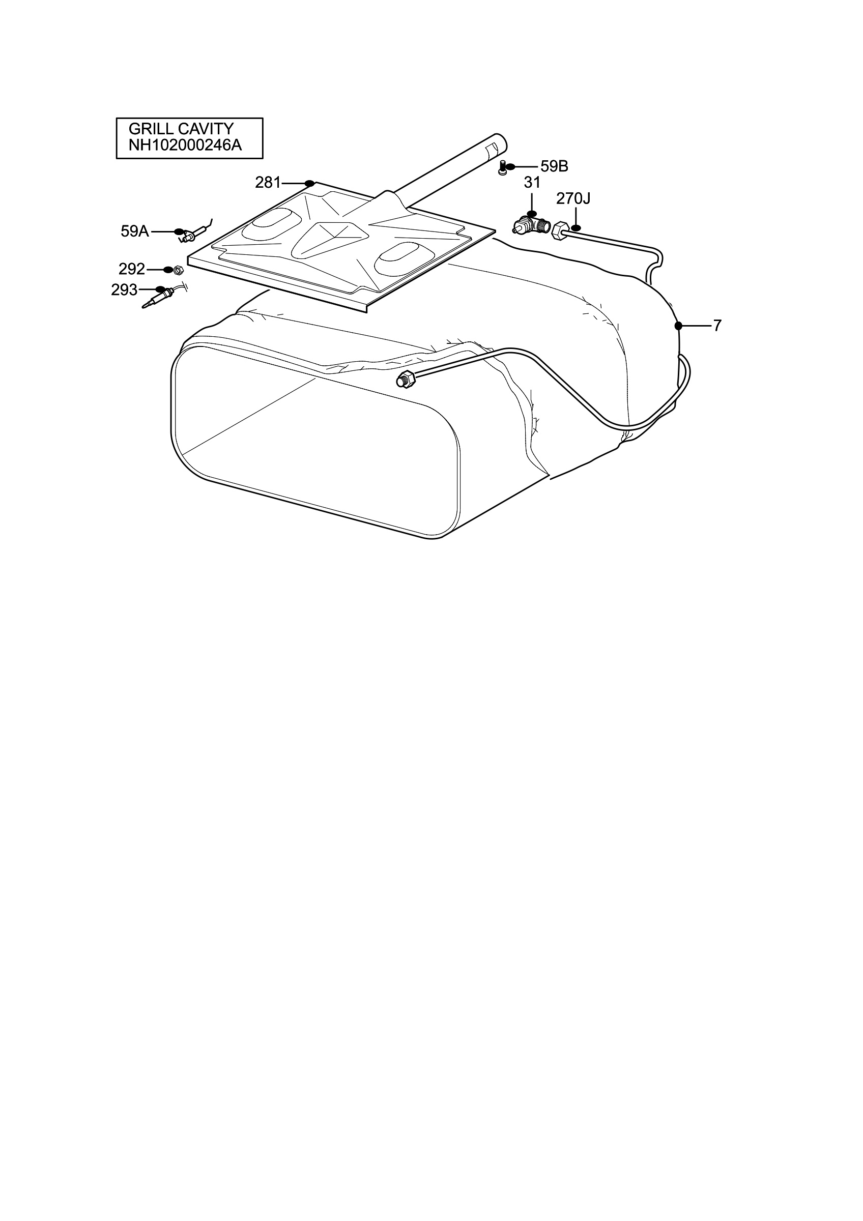 H10 Grill cavity assy