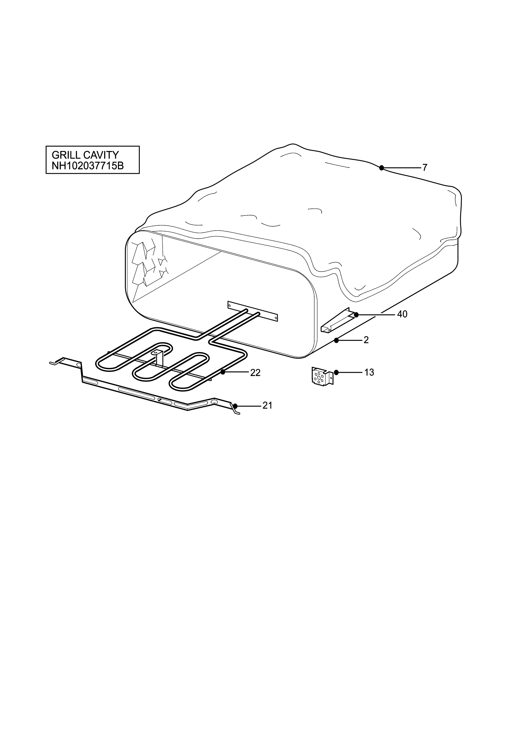 H10 Grill cavity assy