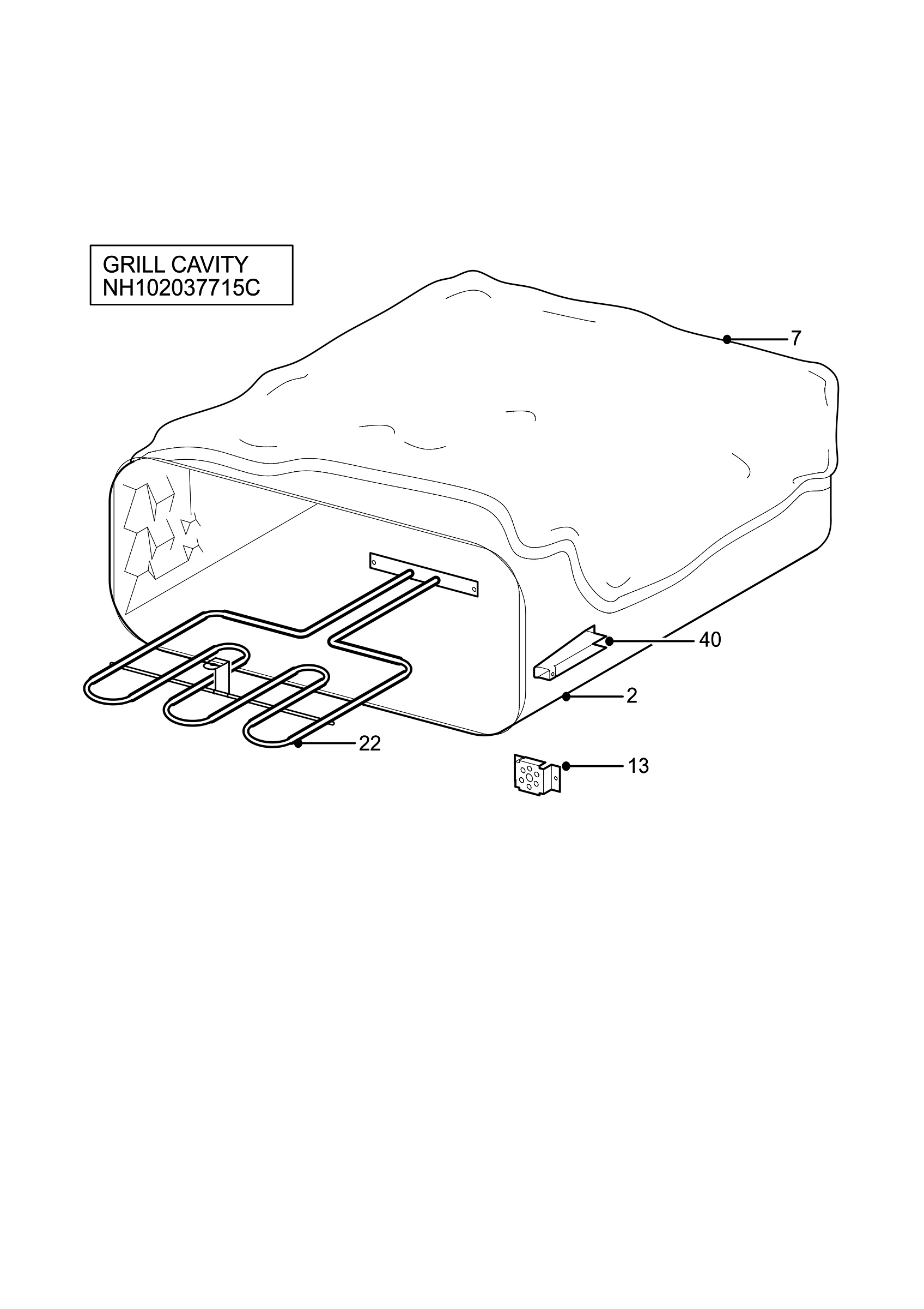 H10 Grill cavity assy