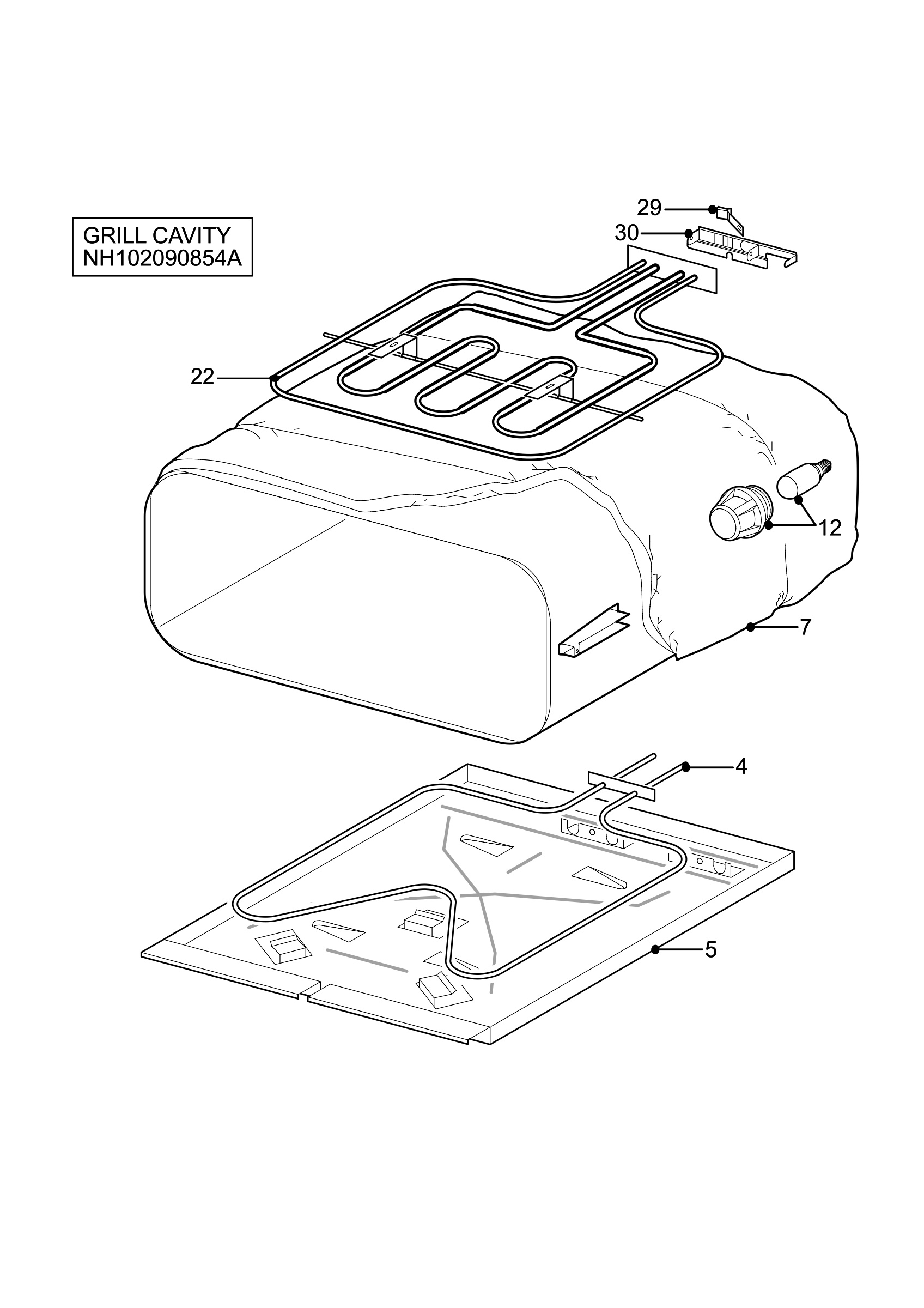 Zanussi Cooker & Hob ZKC6040X (94852218601) Spares