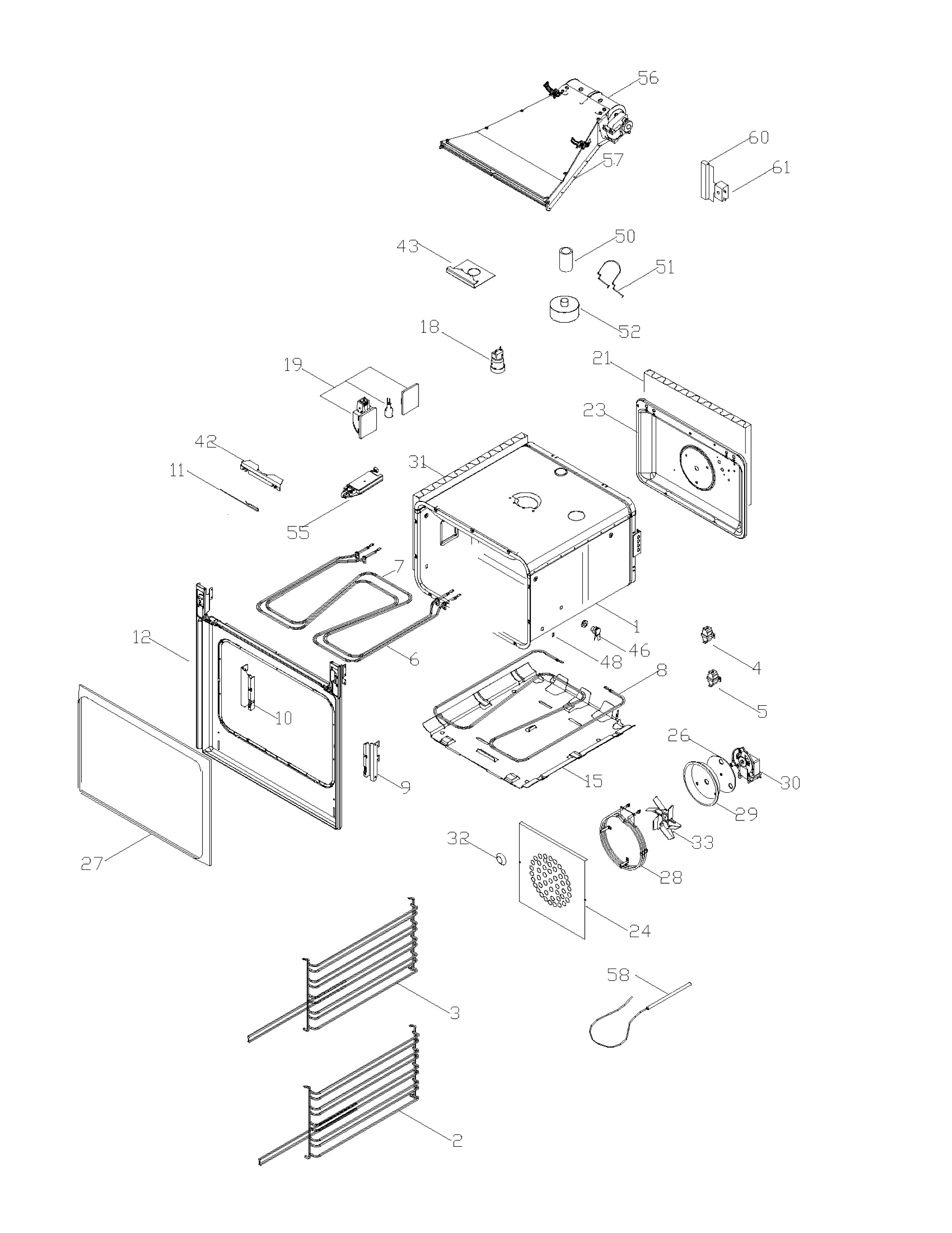 Oven body