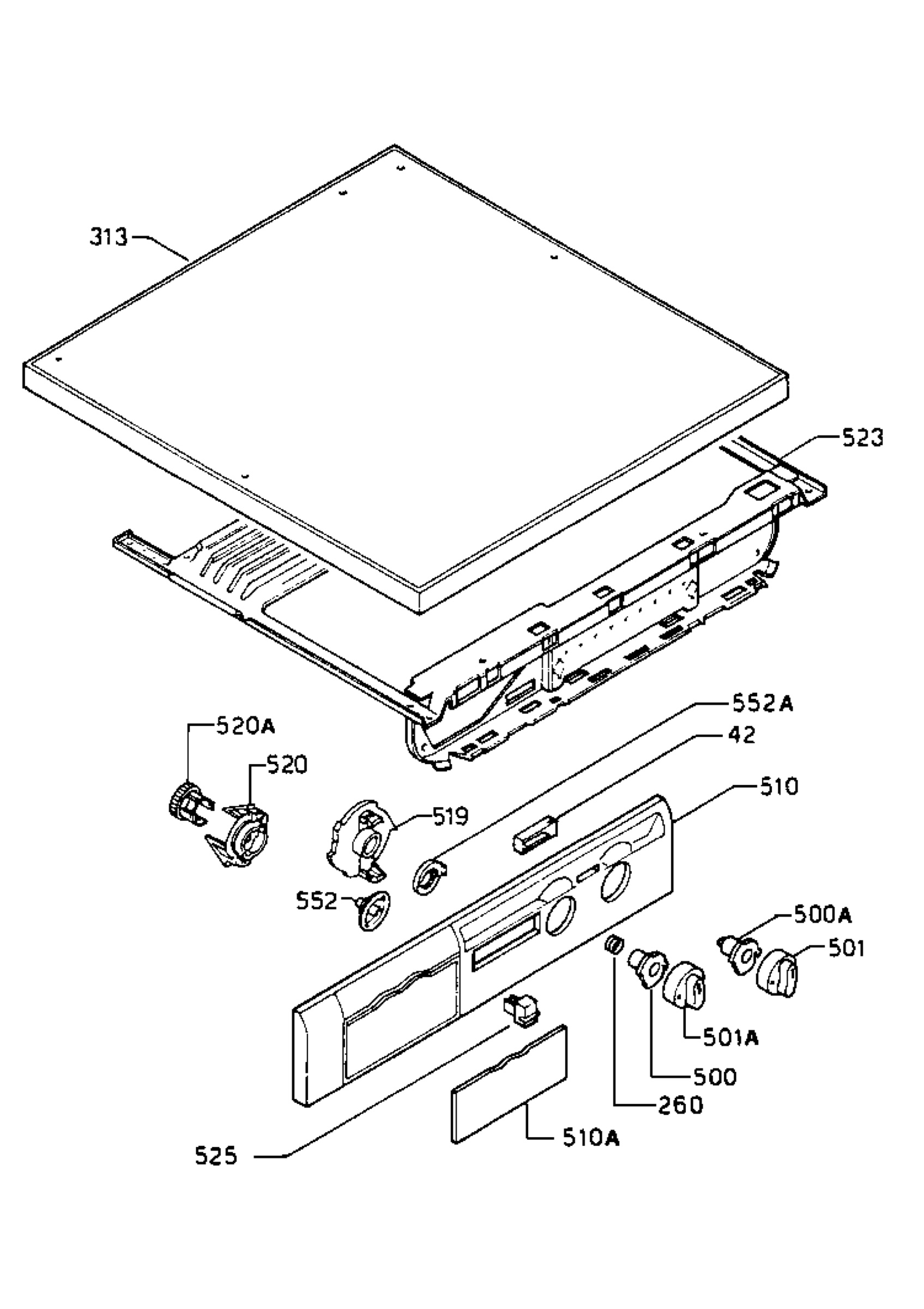Control panel and lid