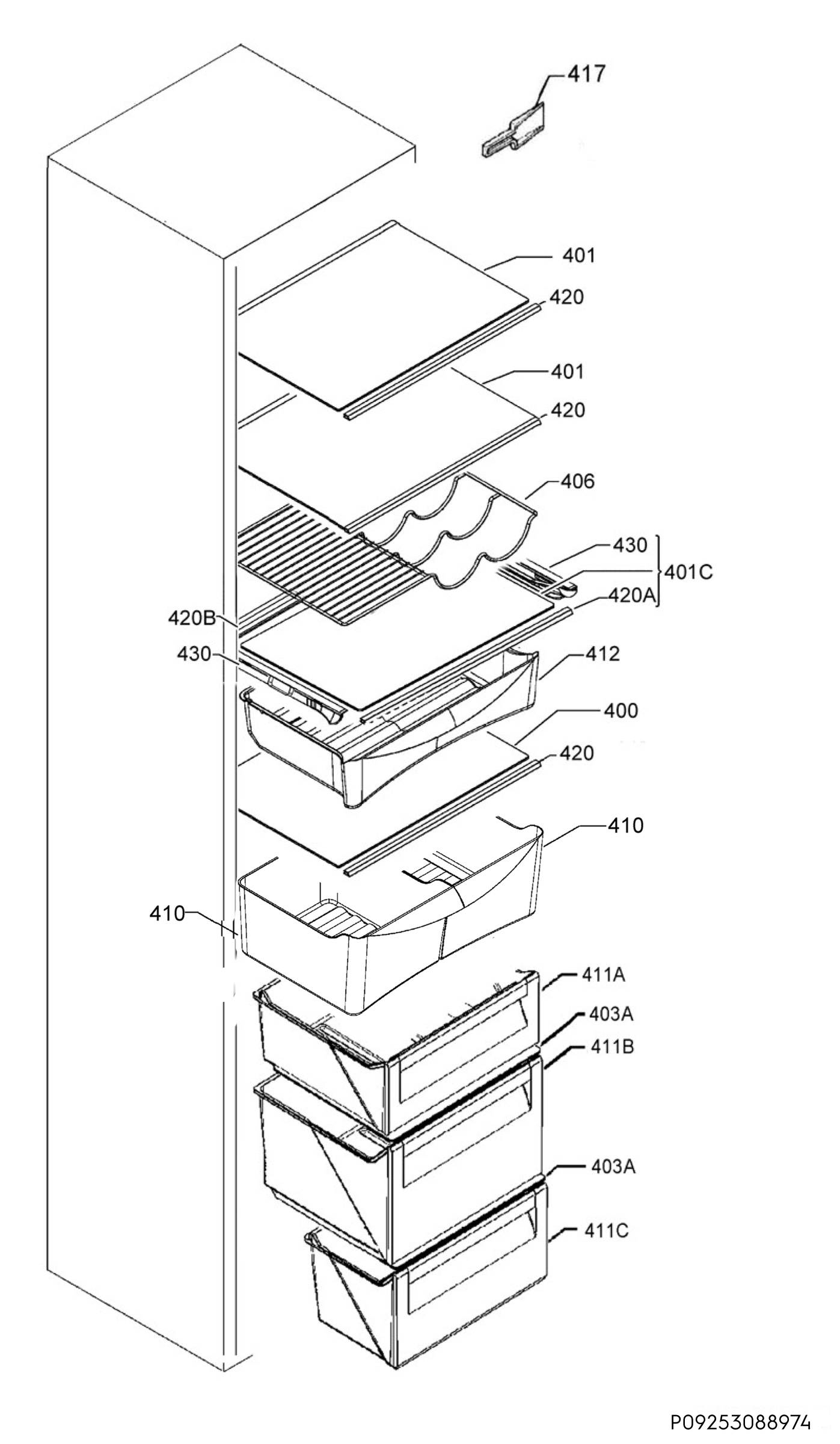 Internal parts