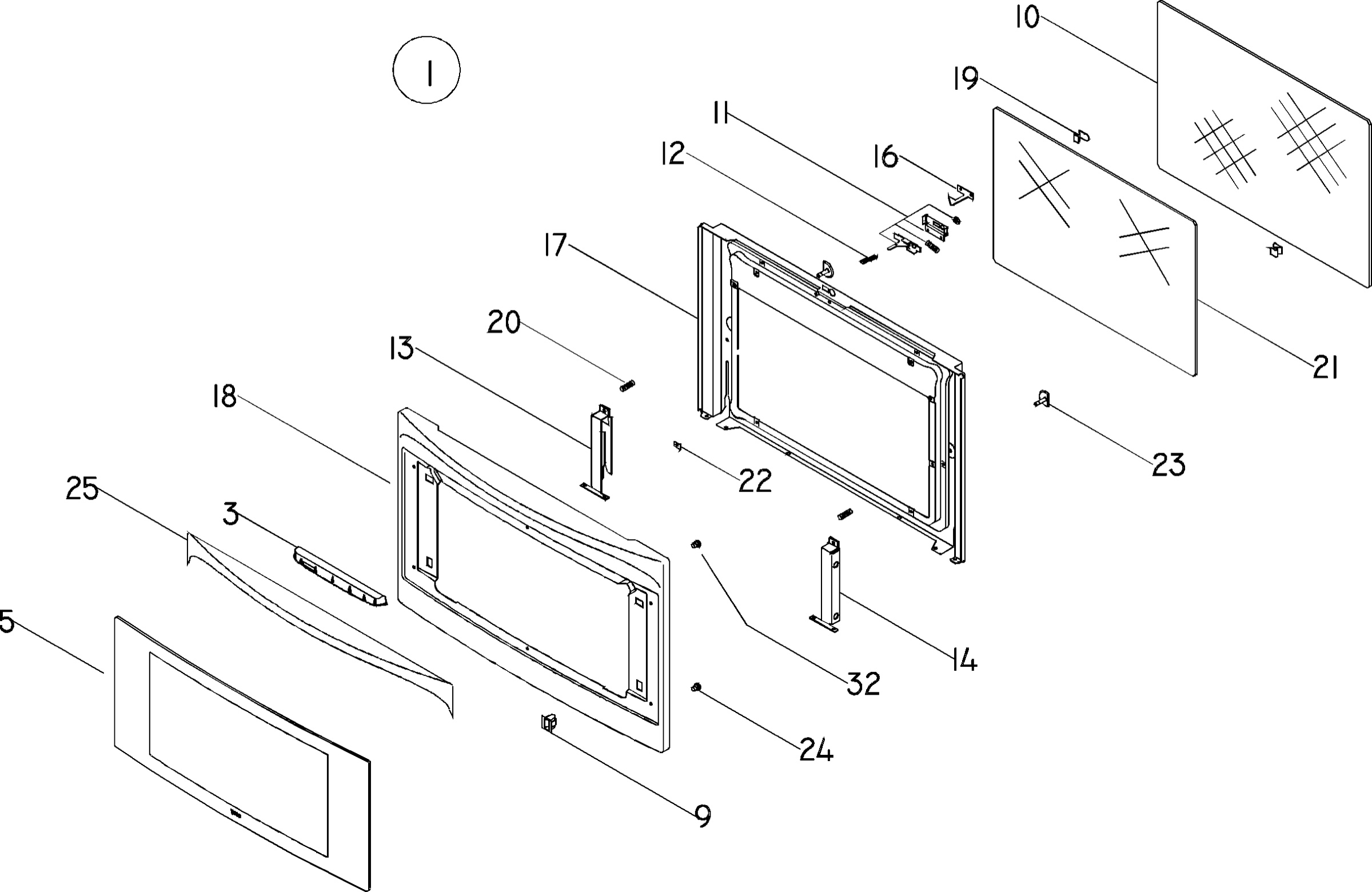 H10 Main Oven Door (large)