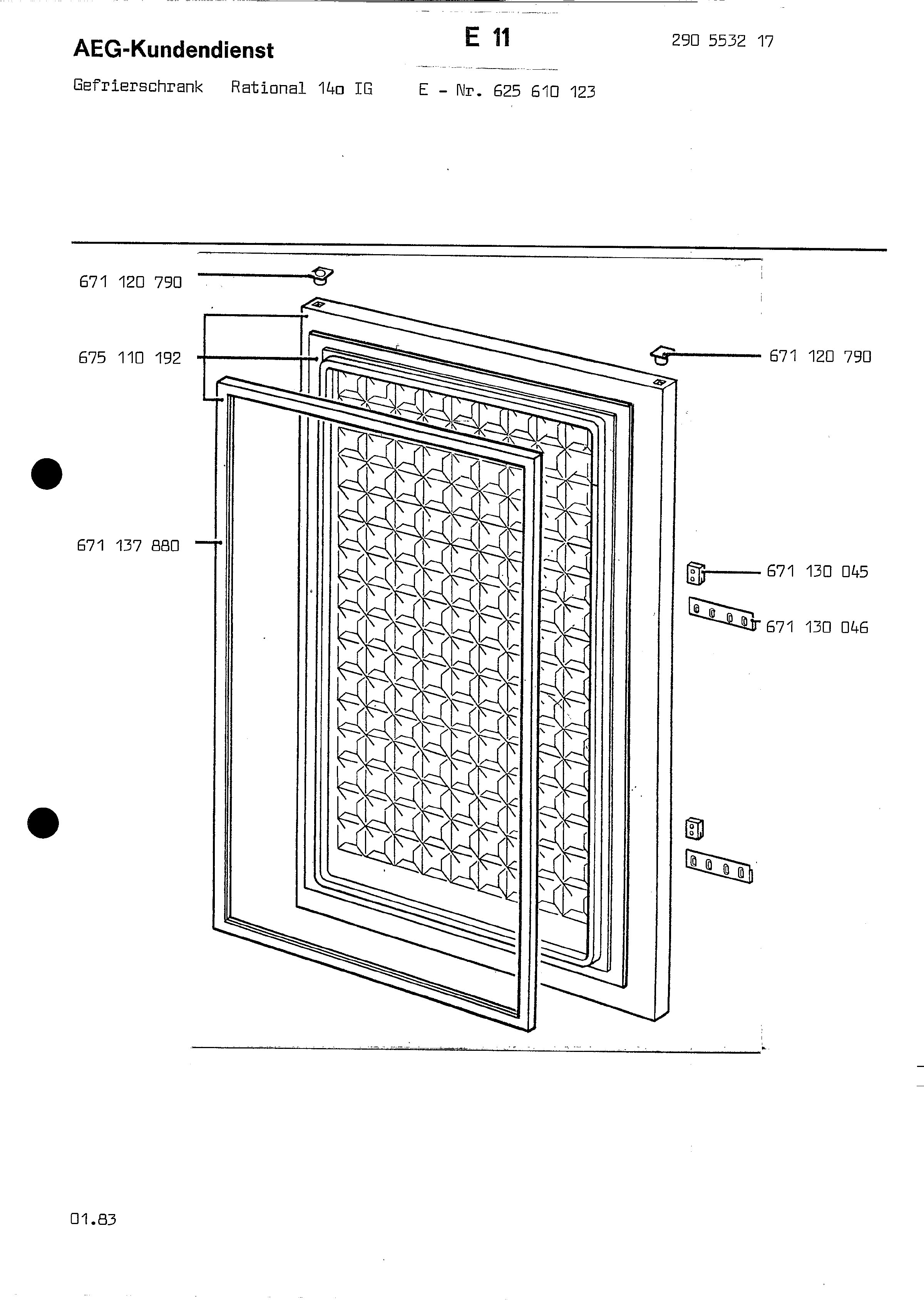 Freezer door