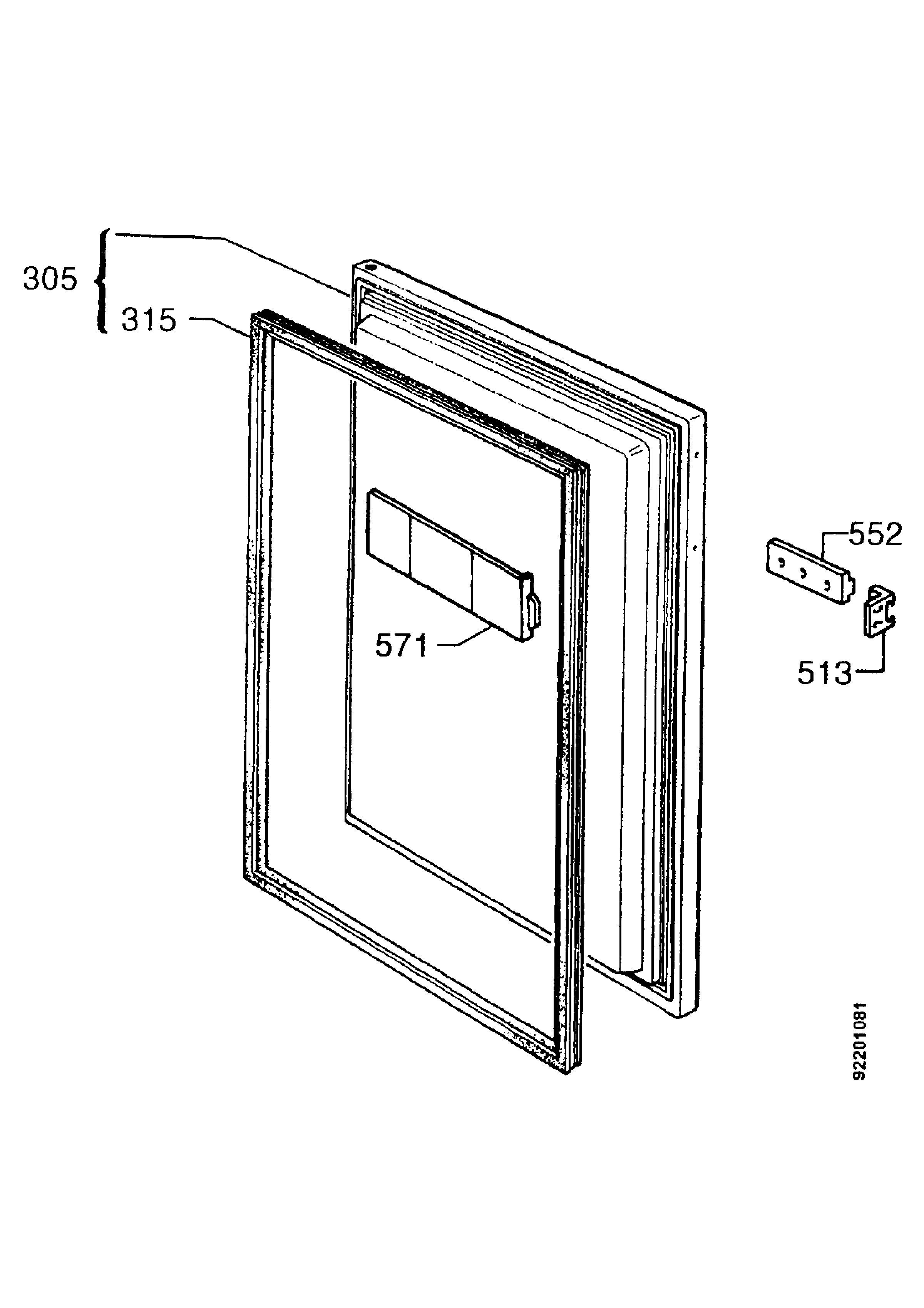 Freezer door