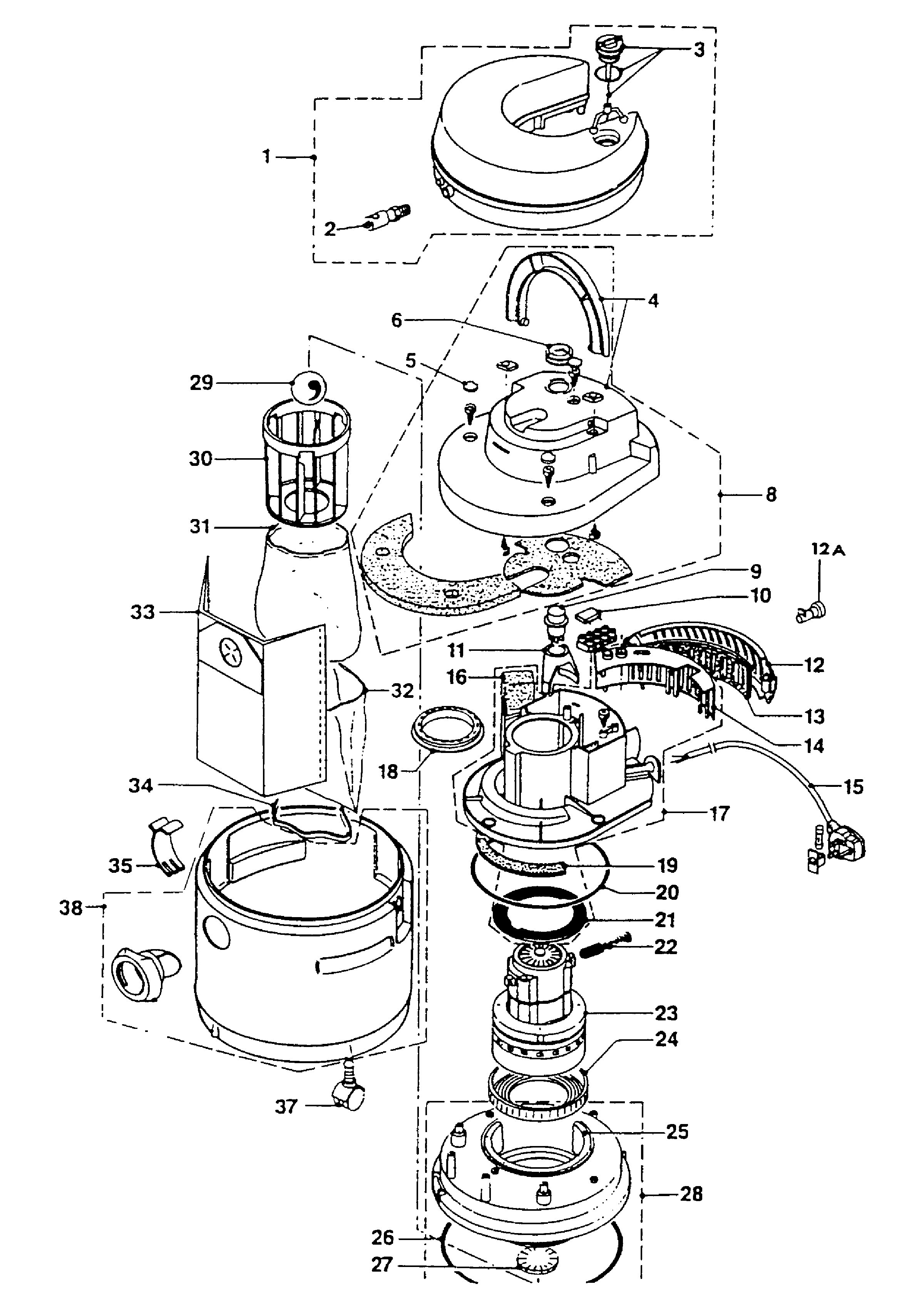 L10 Tub, motor, bags