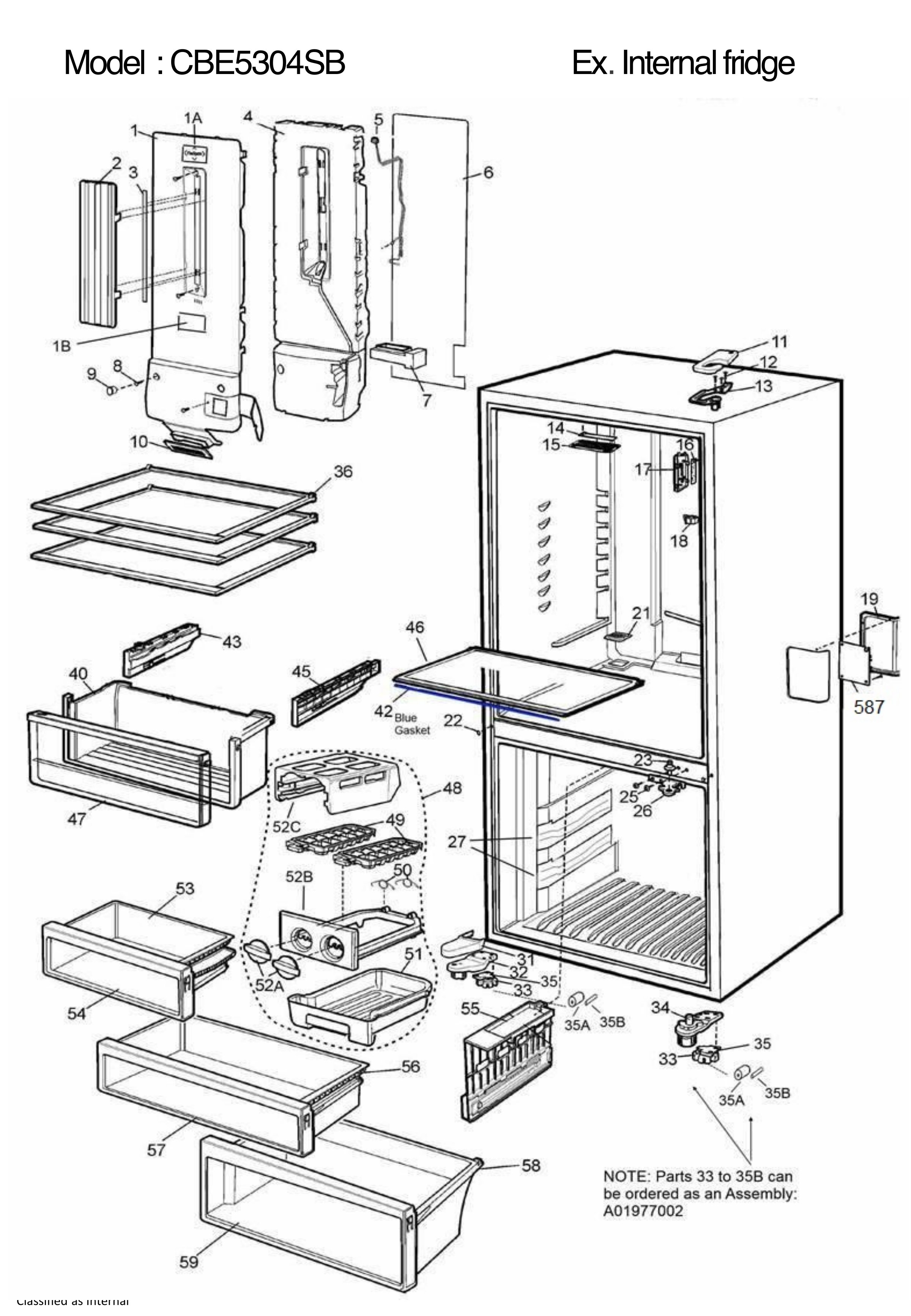 Internal parts
