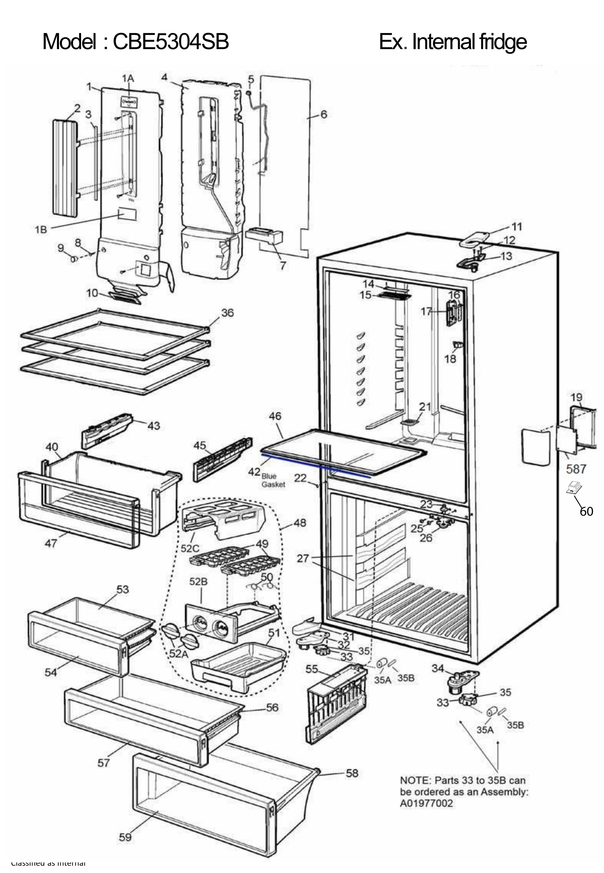 Internal parts
