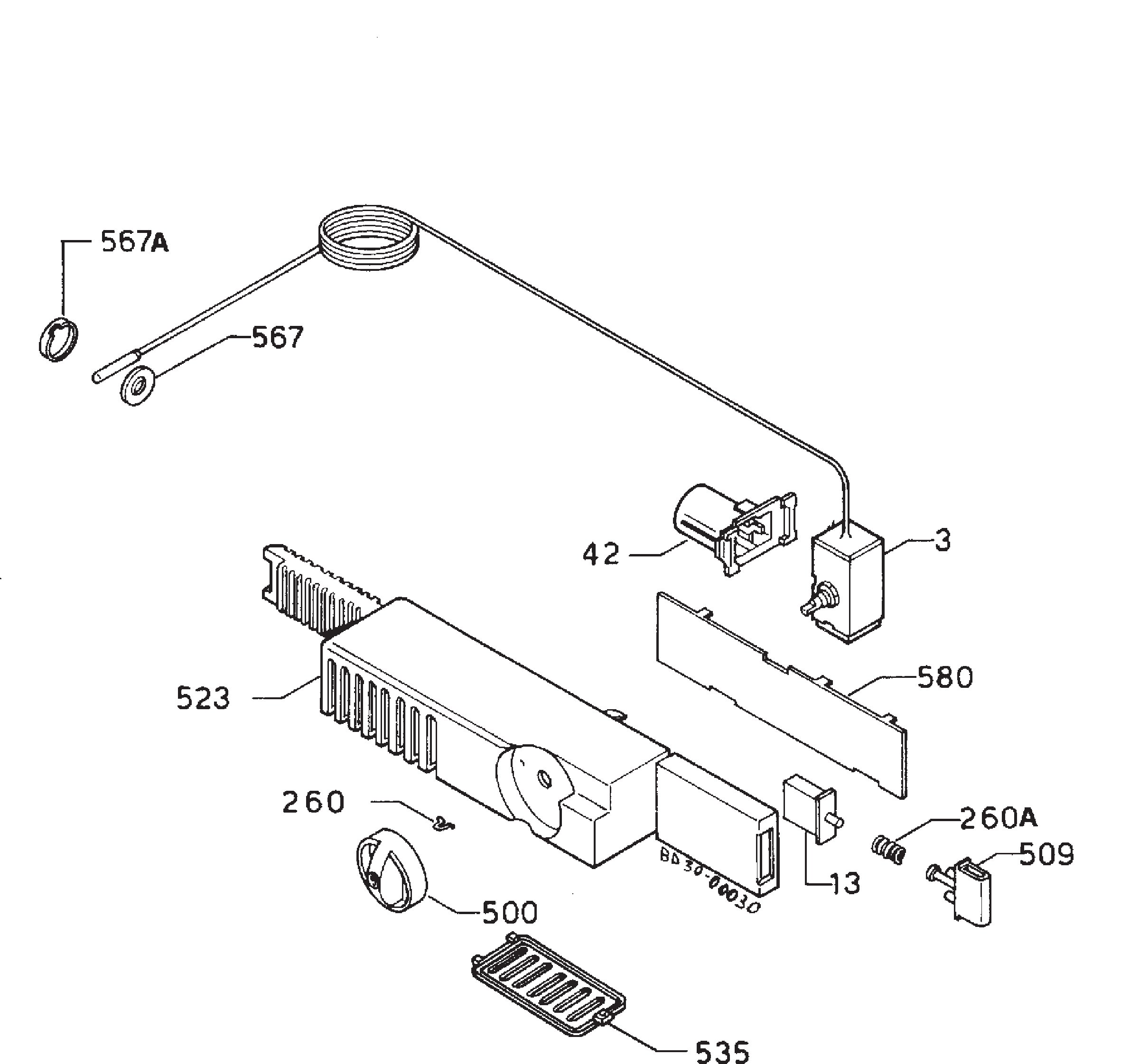 Refrigerator electrical equipment