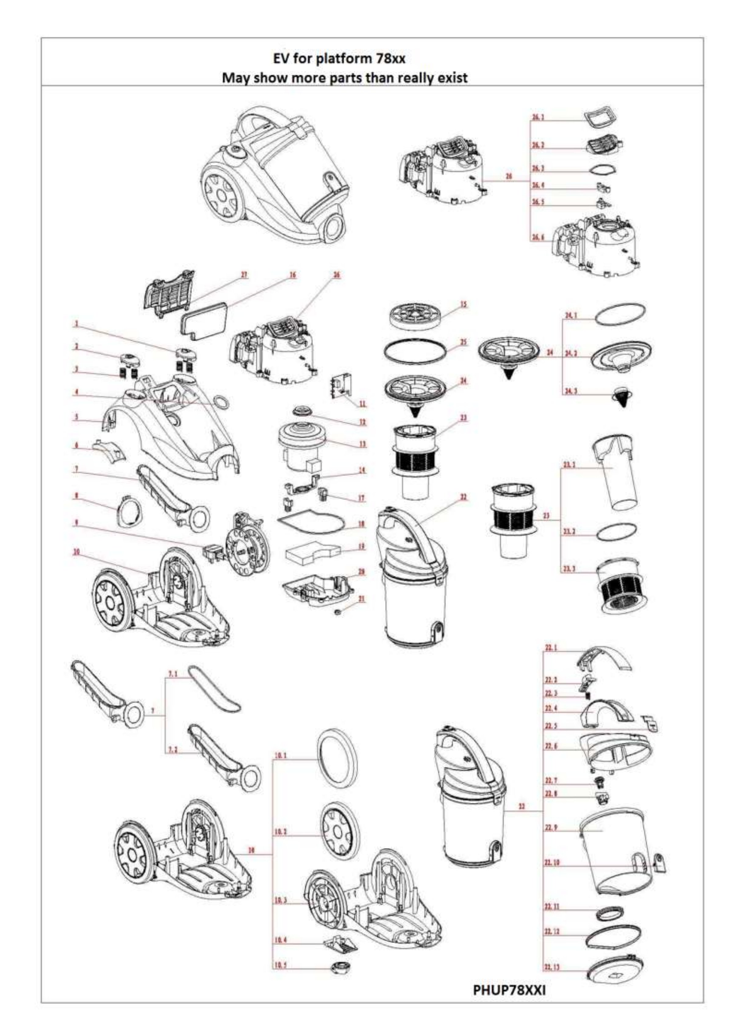 Internal parts