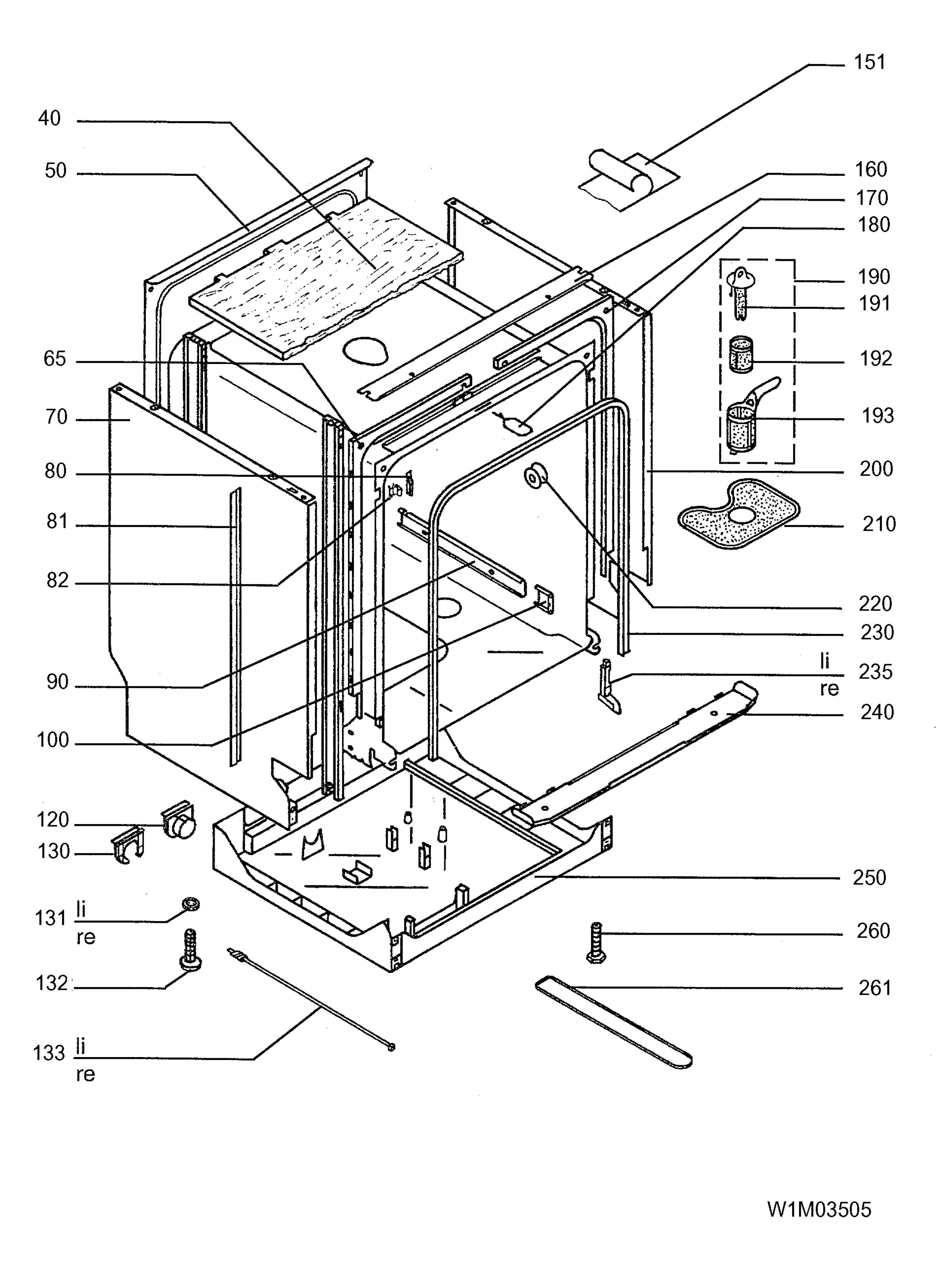 W10 Chassi, strainer, top DGN M