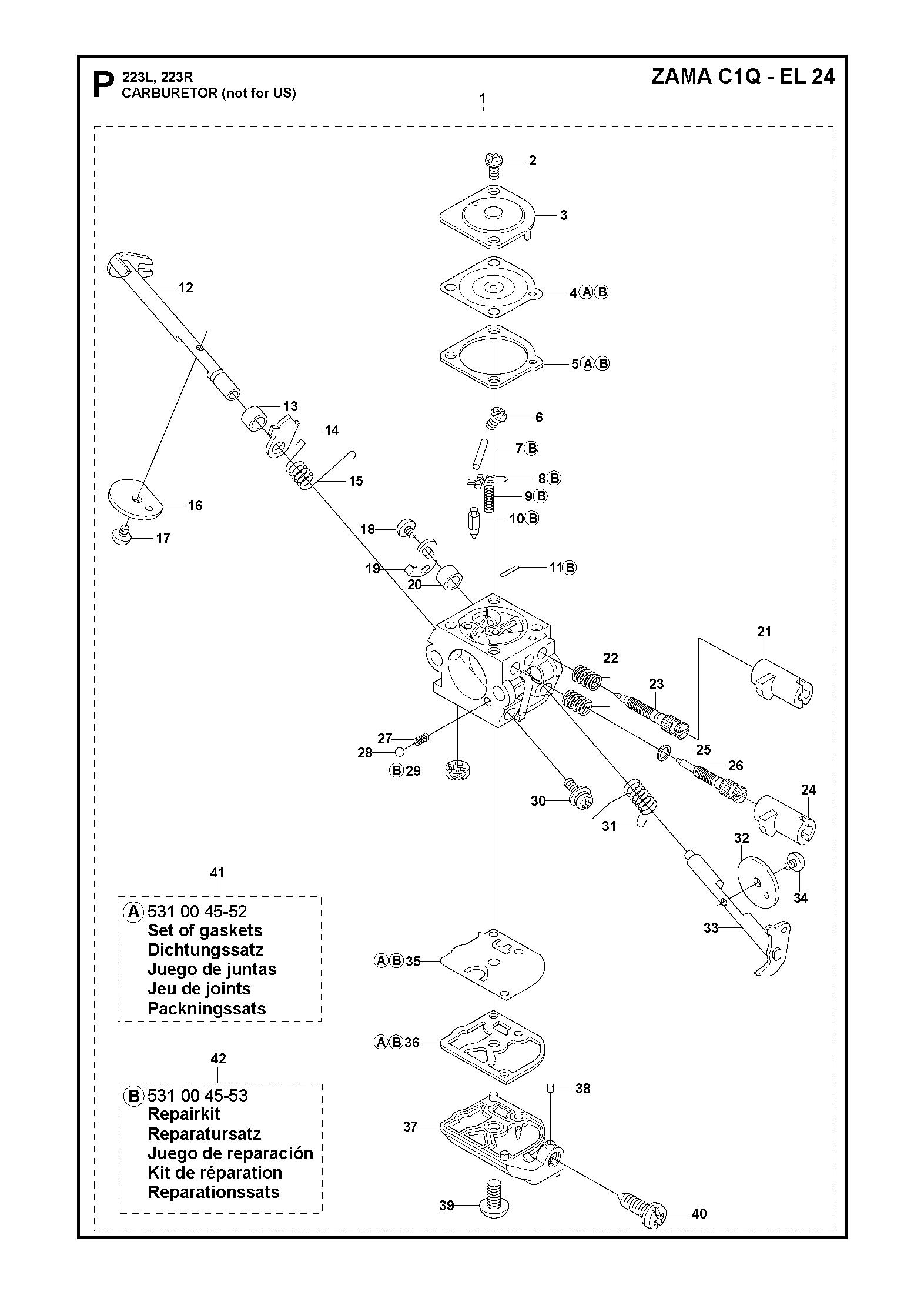 CARBURETOR, NOT FOR US