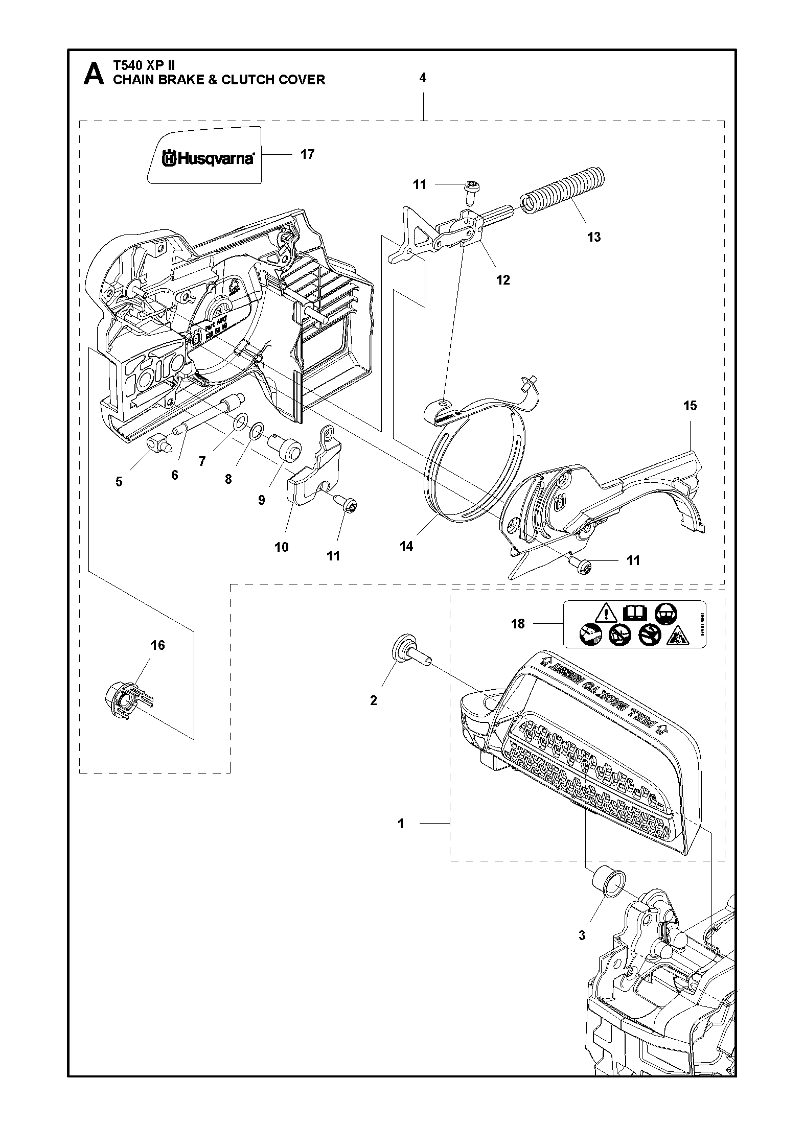 CHAIN BRAKE & CLUTCH COVER