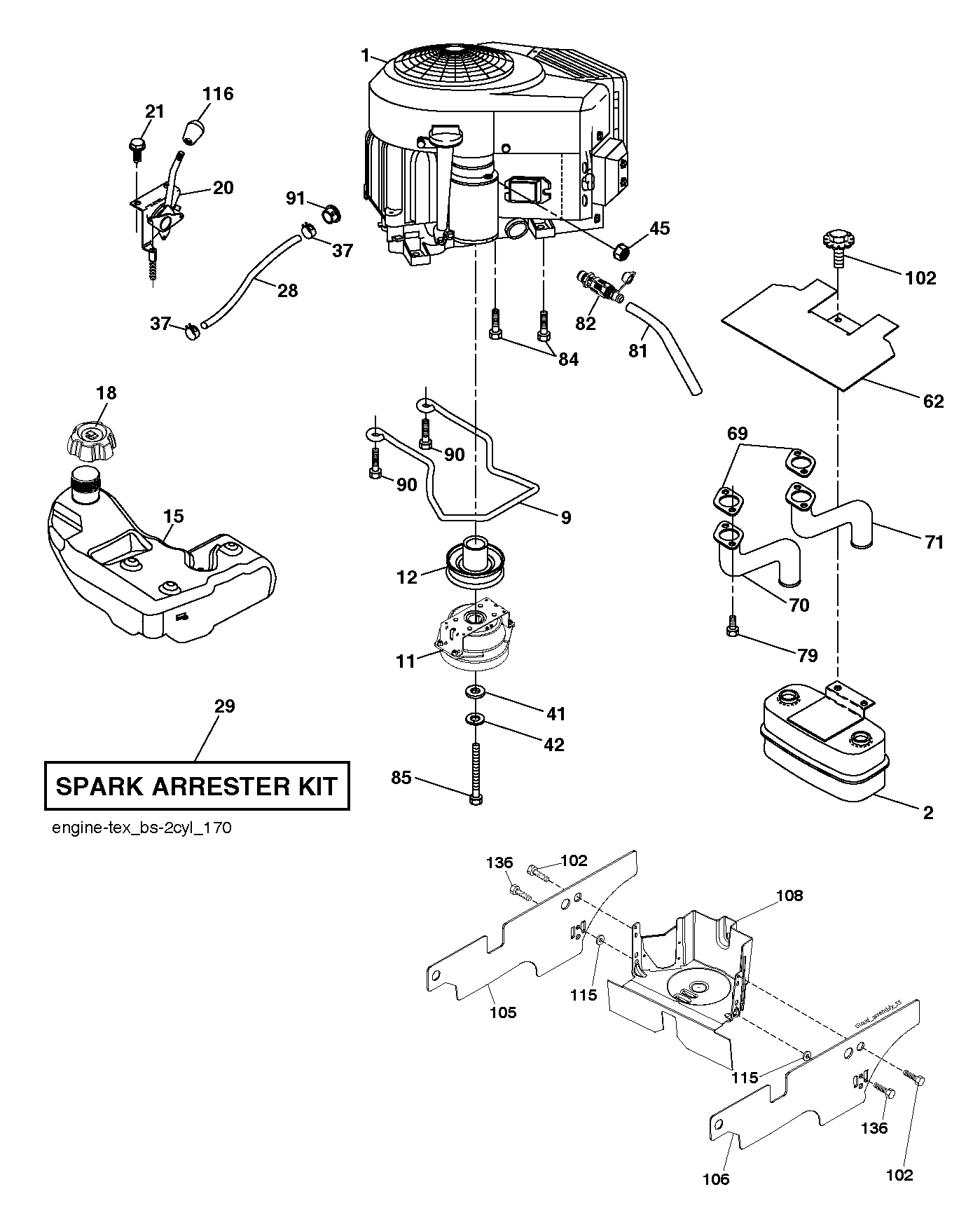 FUEL TANK & HANDLE