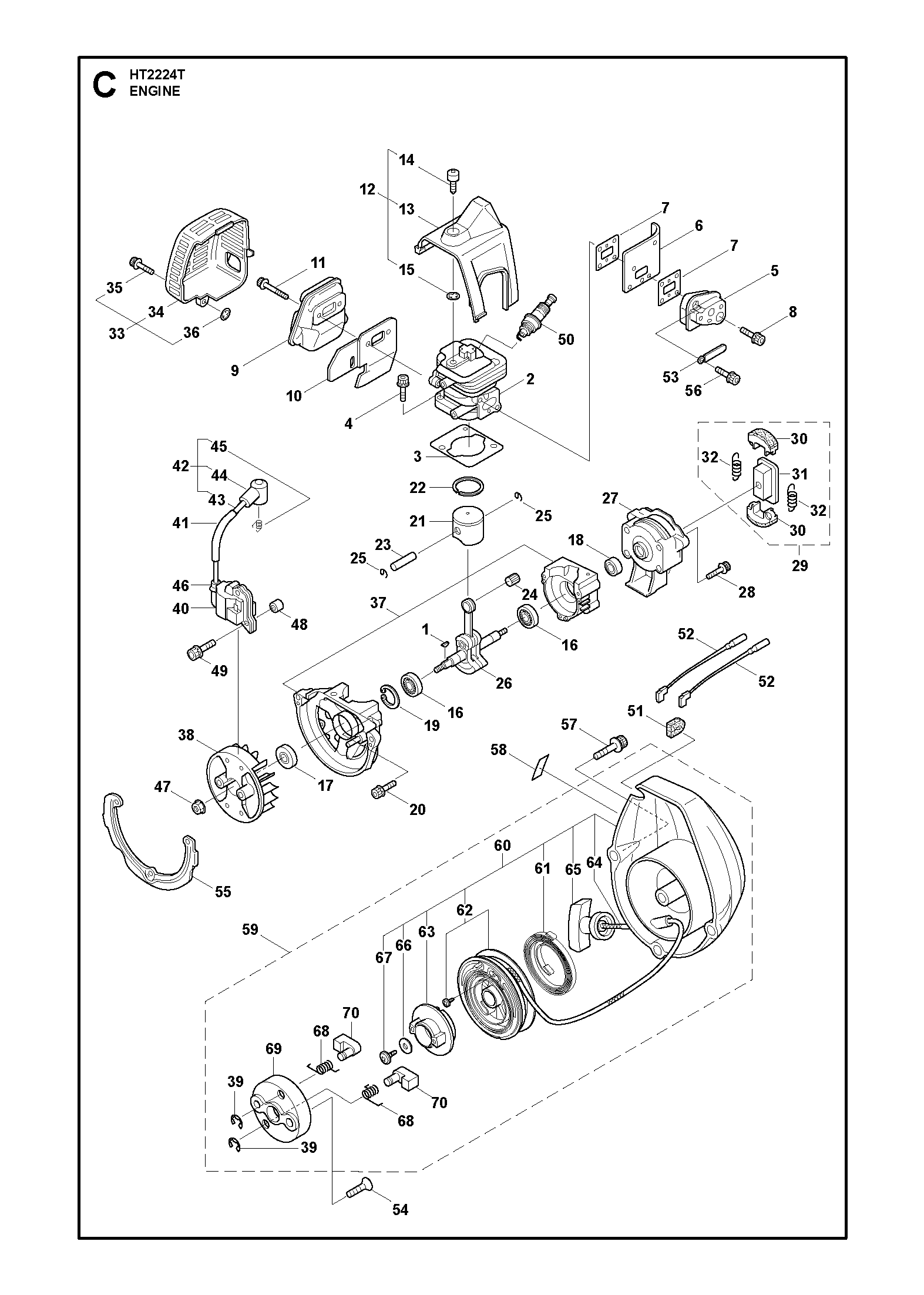 Husqvarna Chainsaw 357 XP (2010-02) Spares