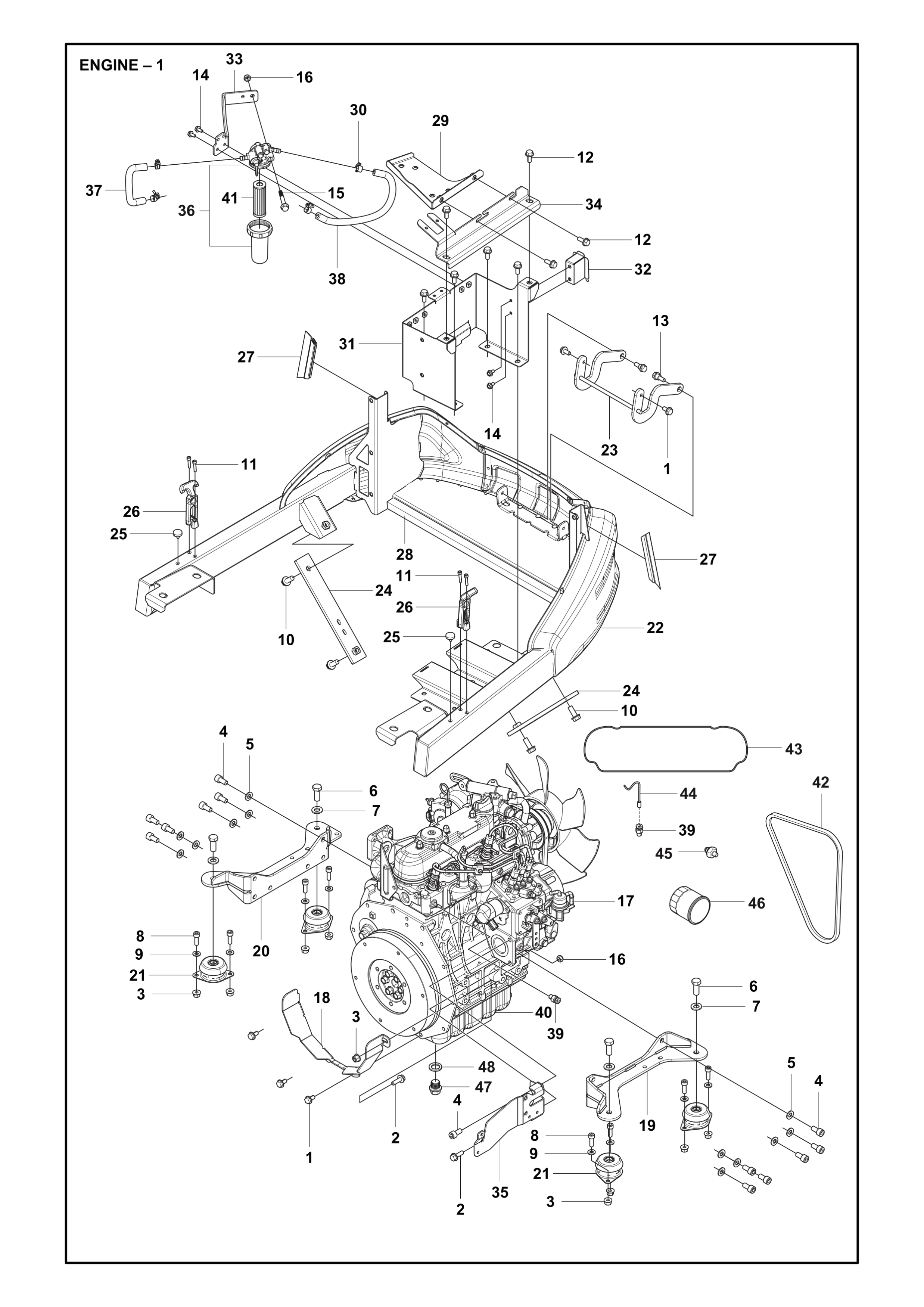 FUEL TANK & HANDLE