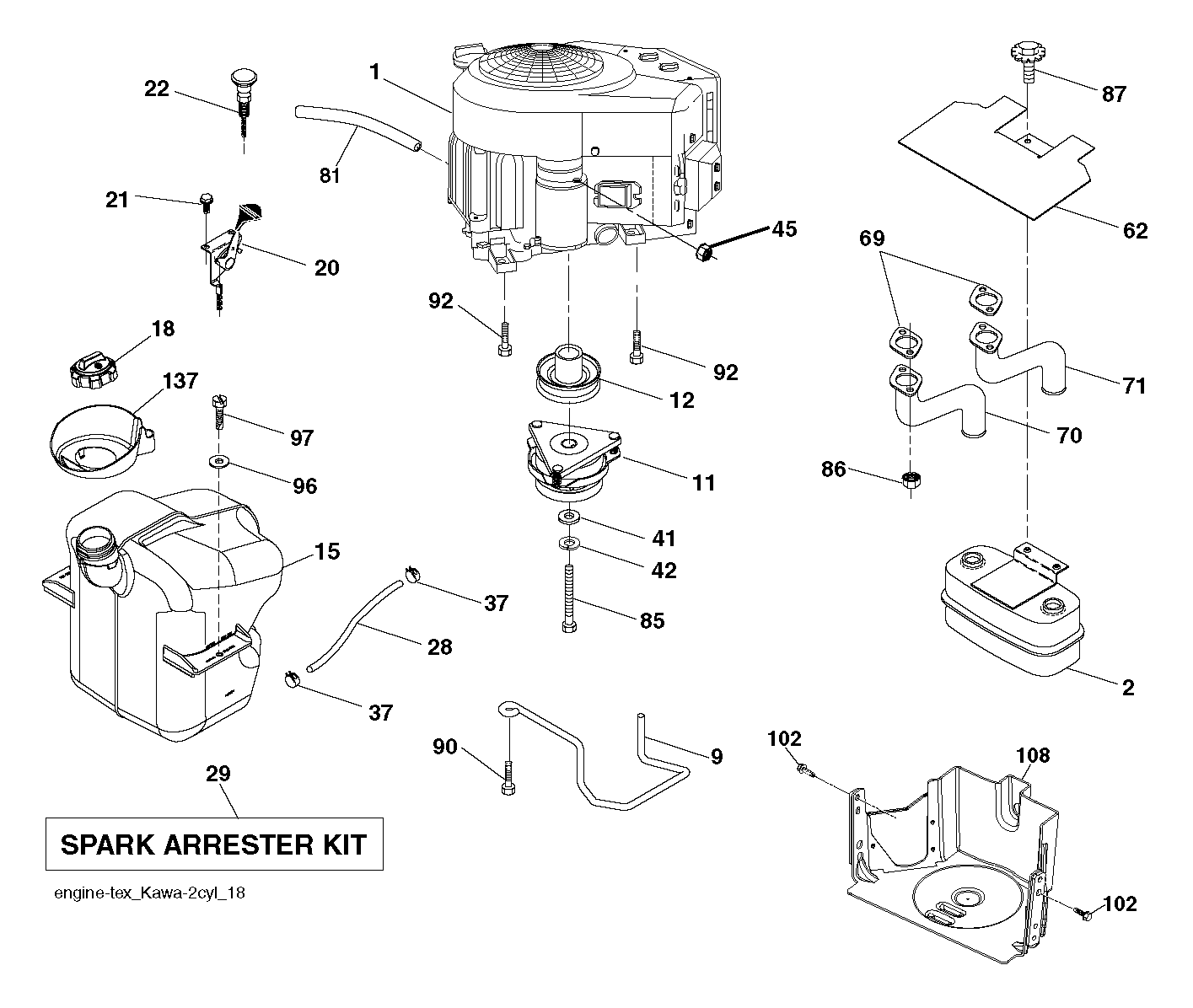 FUEL TANK & HANDLE