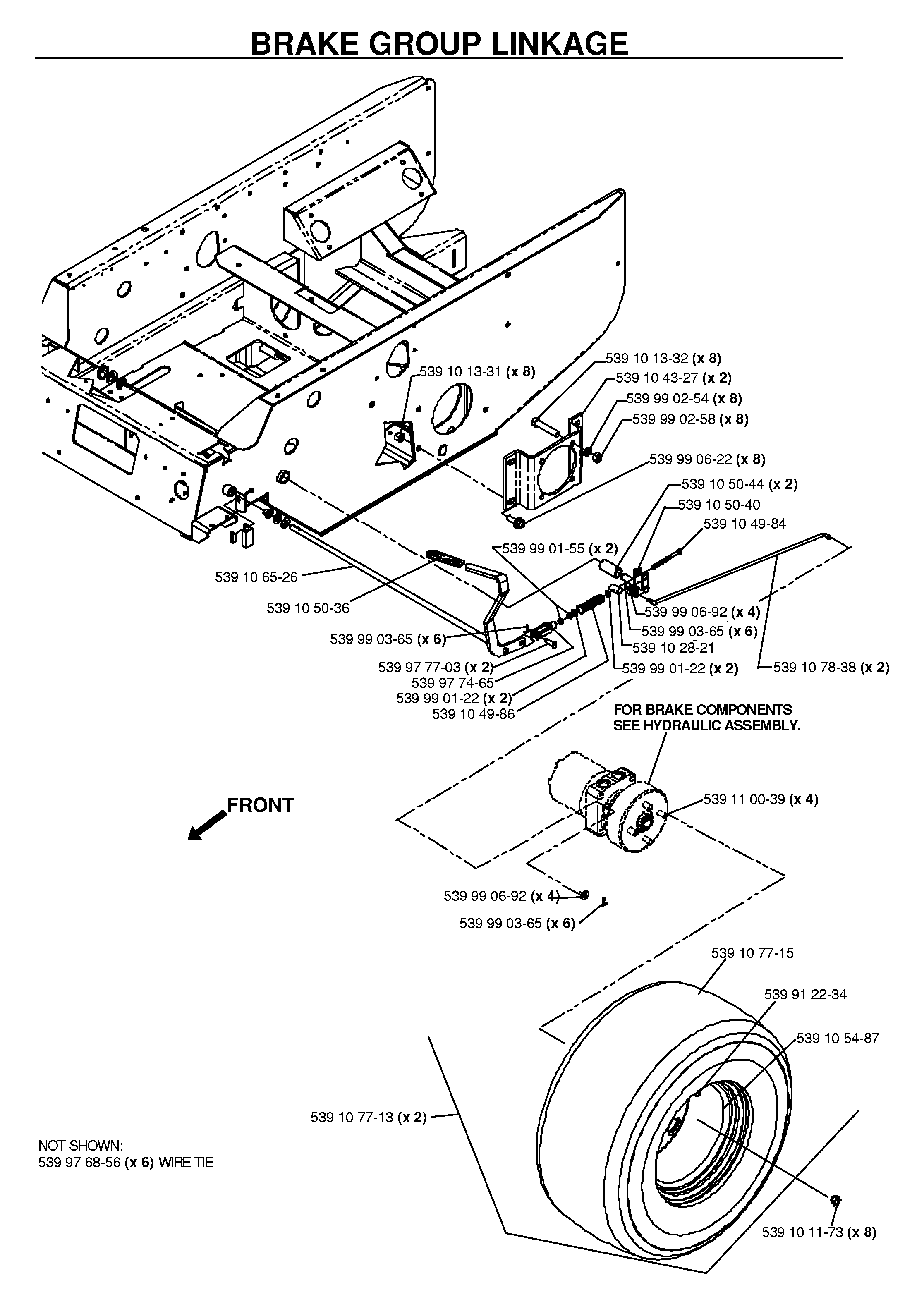 BRAKE / REAR MOWER LIFT