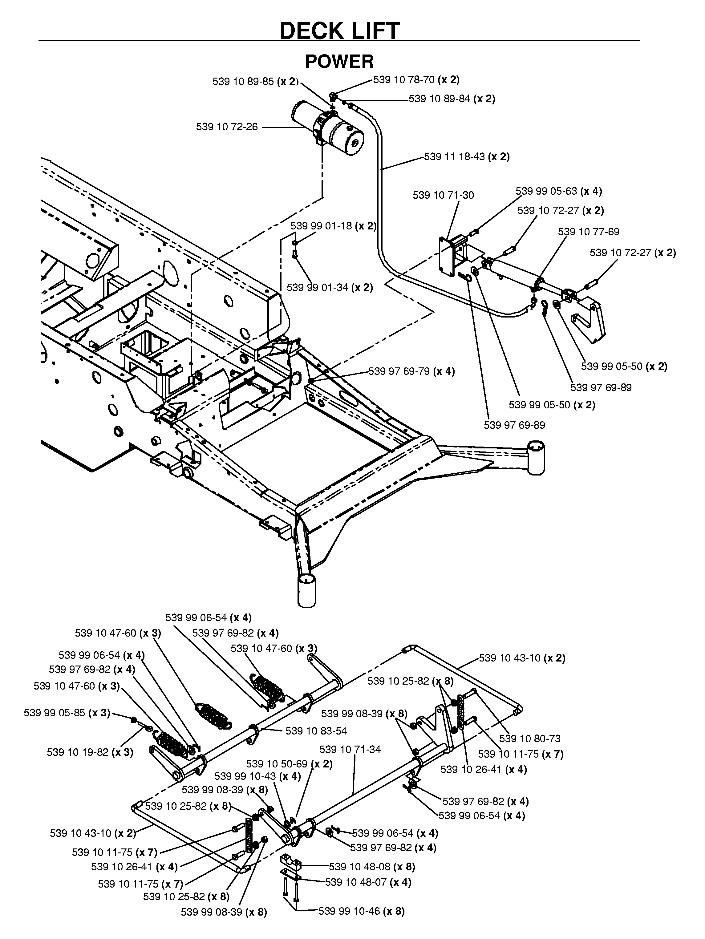 MOWER LIFT / DECK LIFT
