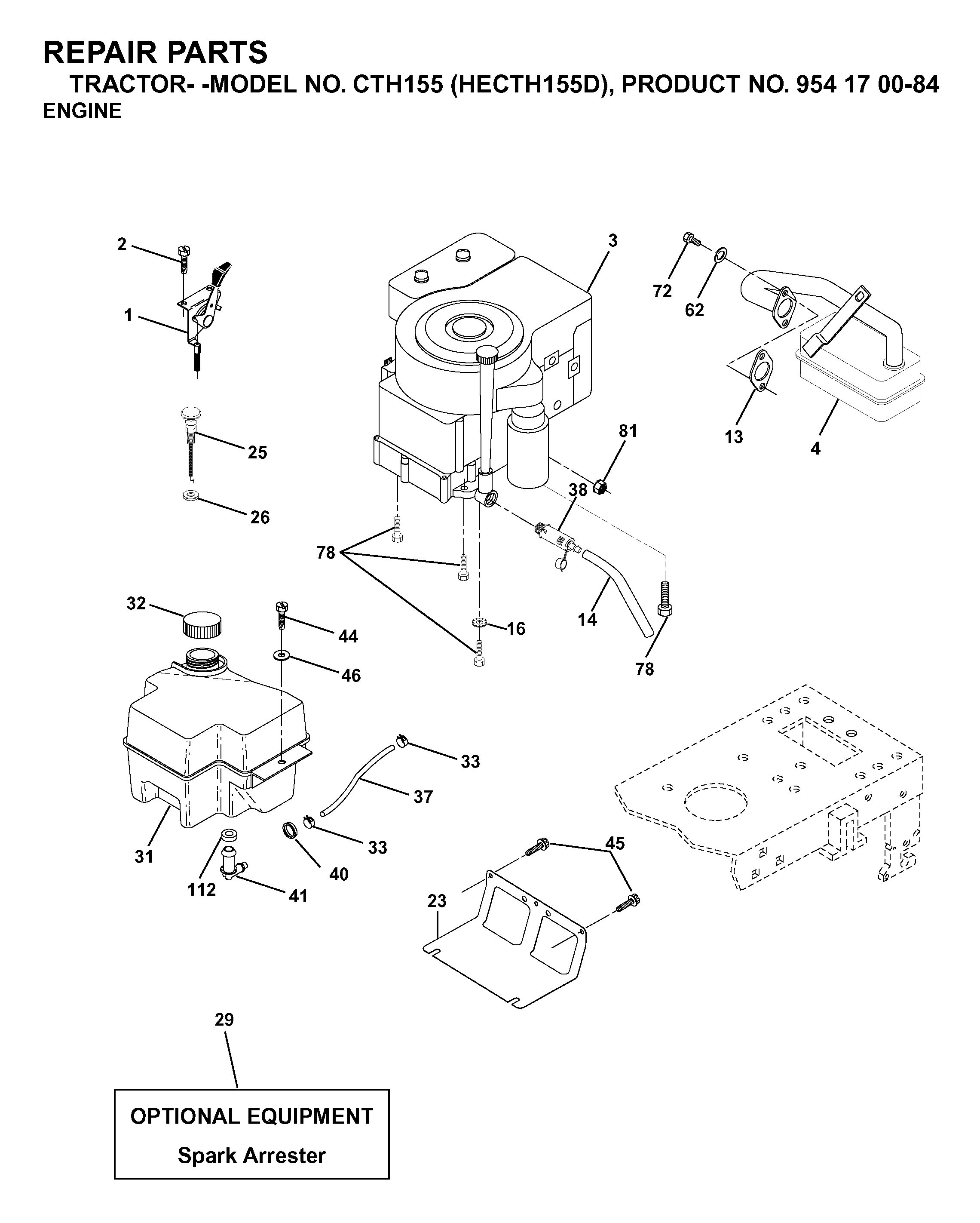 CYLINDER, PISTON & MUFFLER