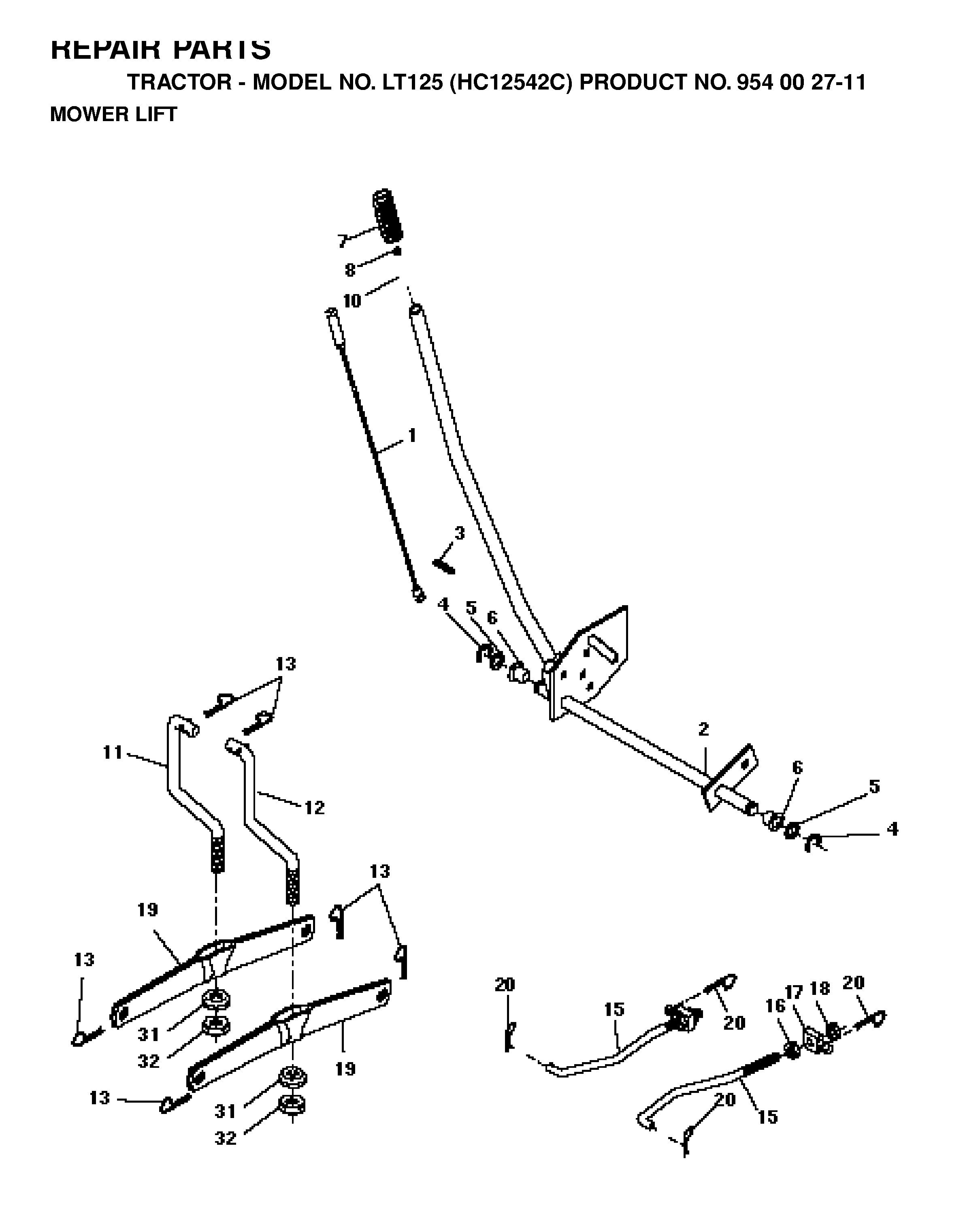 MOWER LIFT / DECK LIFT