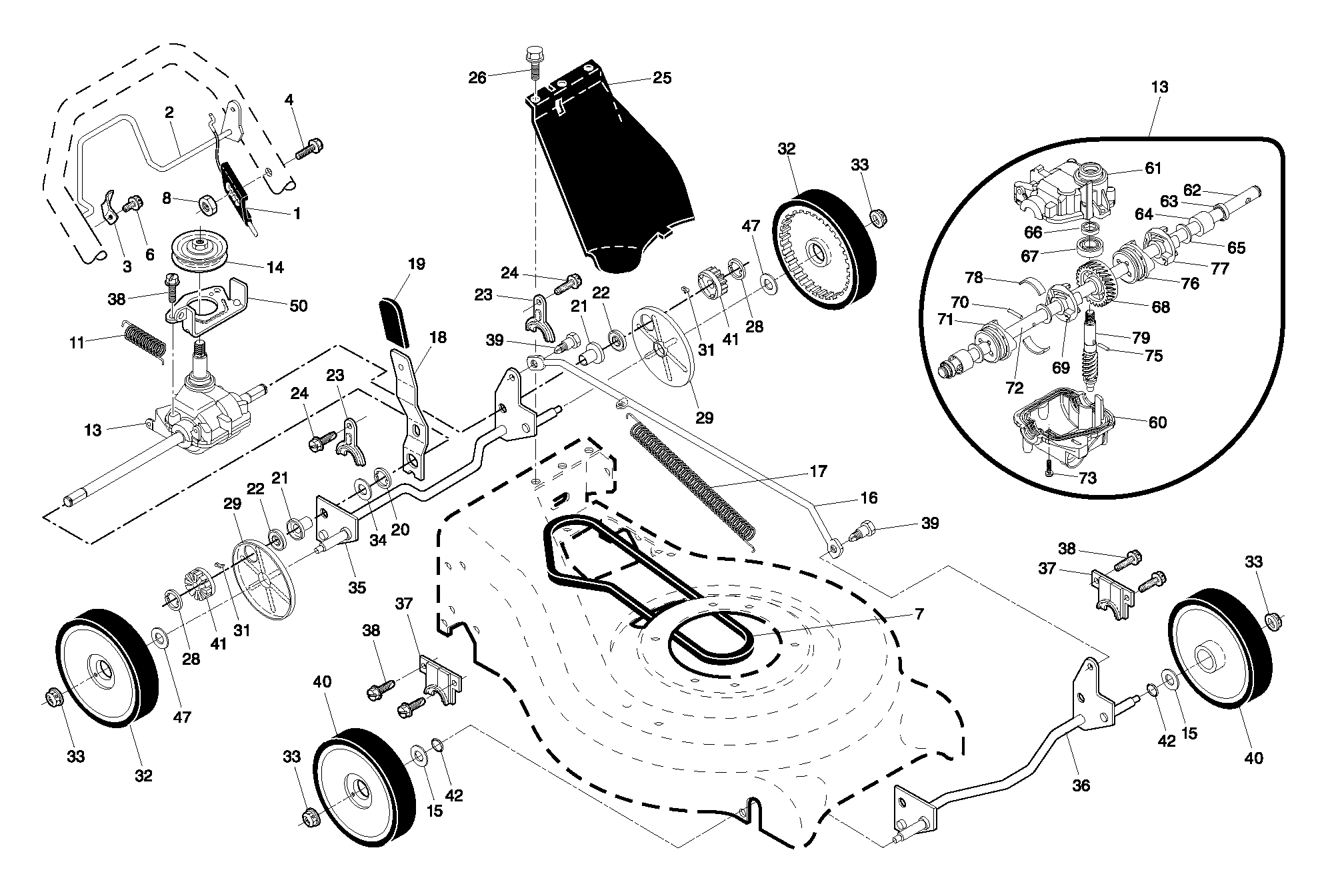 CYLINDER, PISTON & MUFFLER