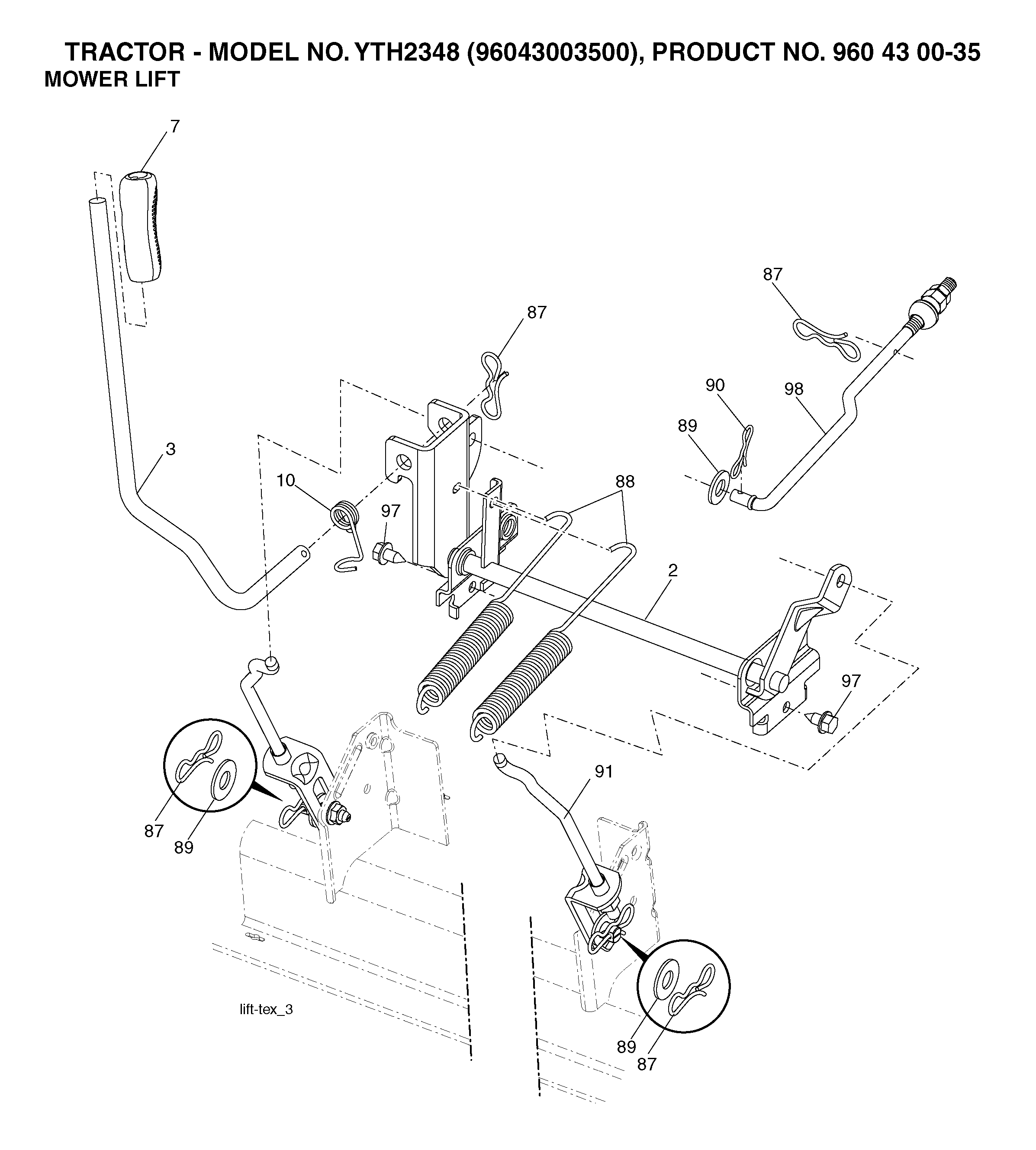 MOWER LIFT / DECK LIFT