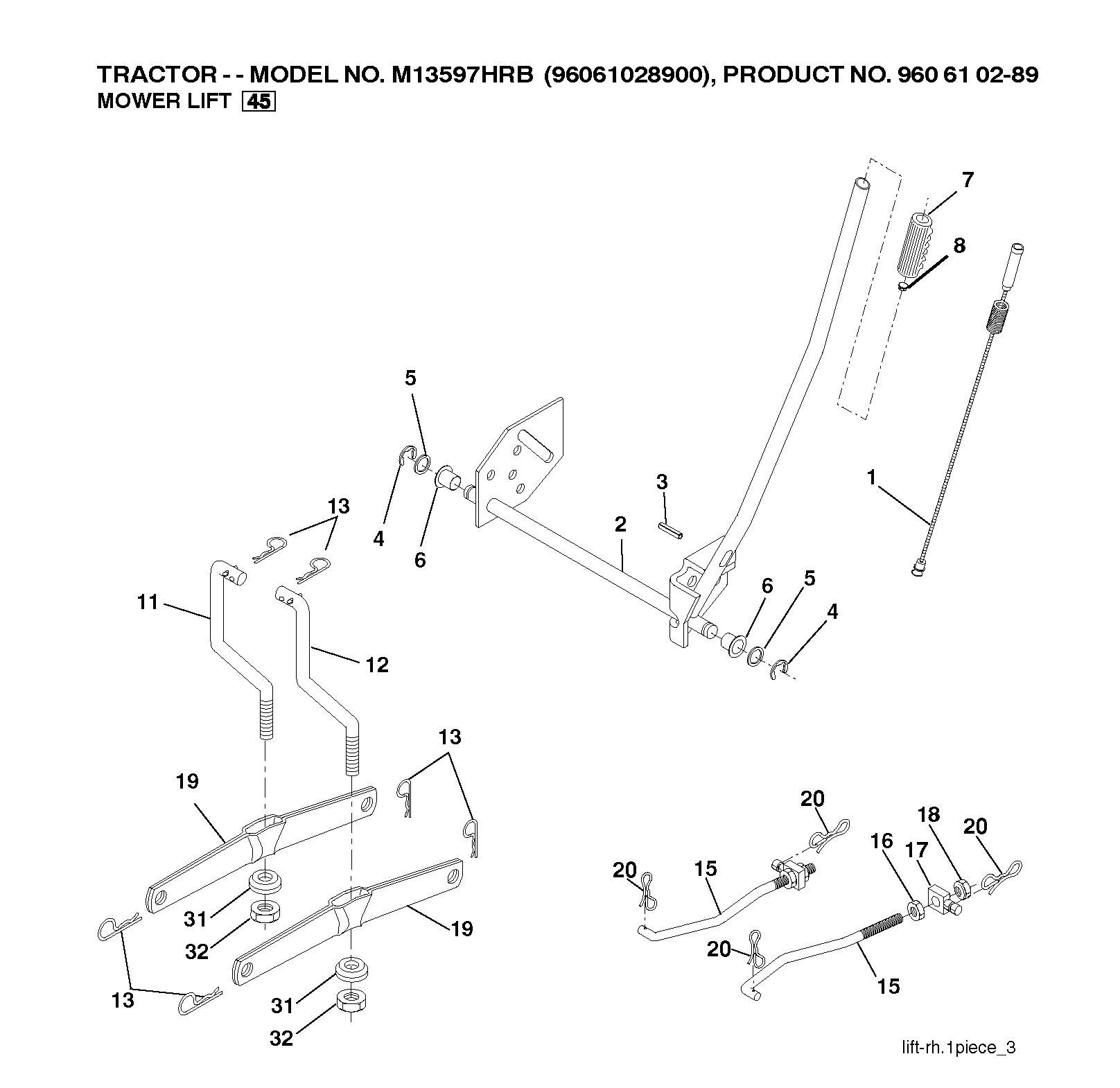 MOWER LIFT / DECK LIFT