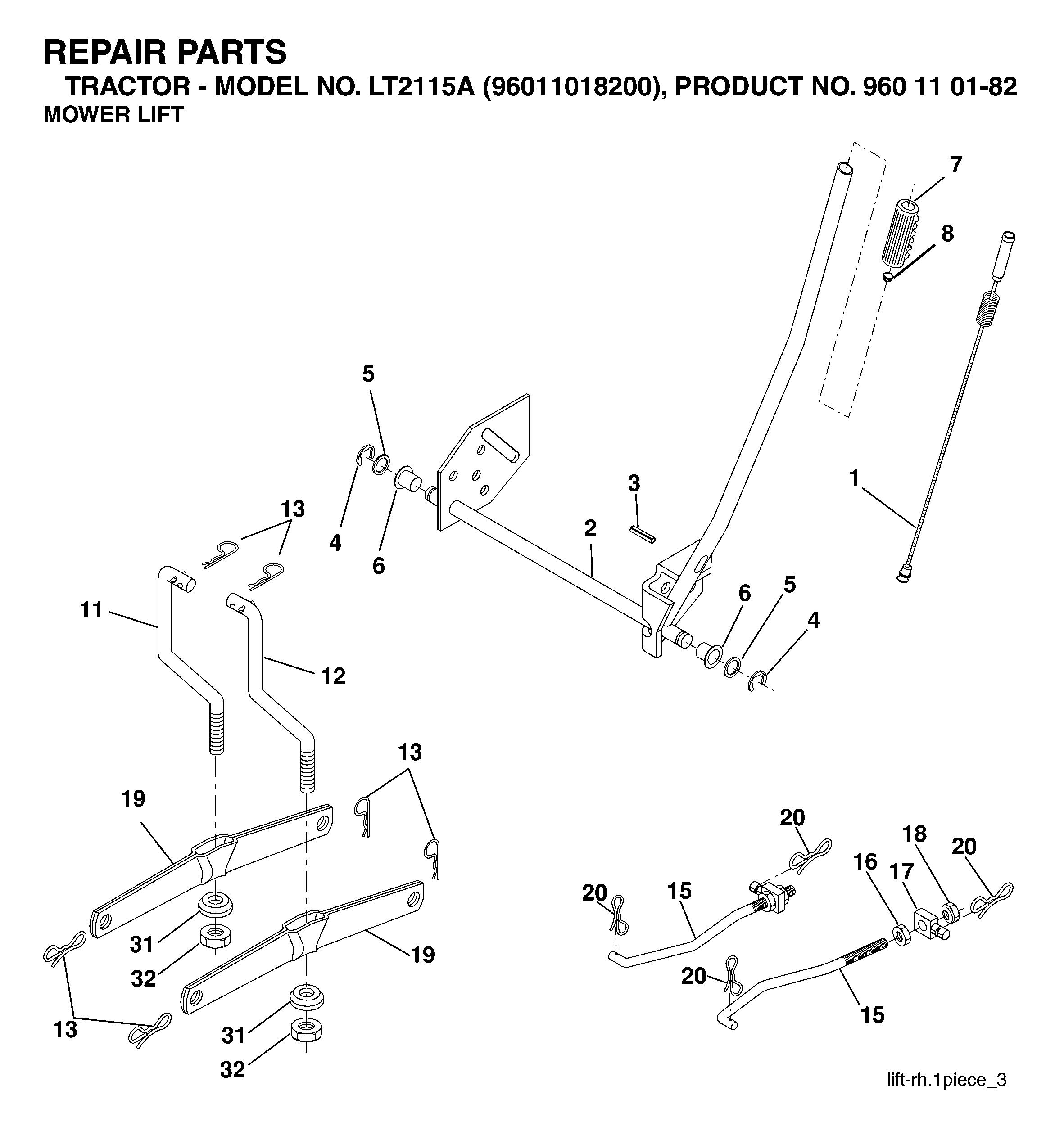 MOWER LIFT / DECK LIFT