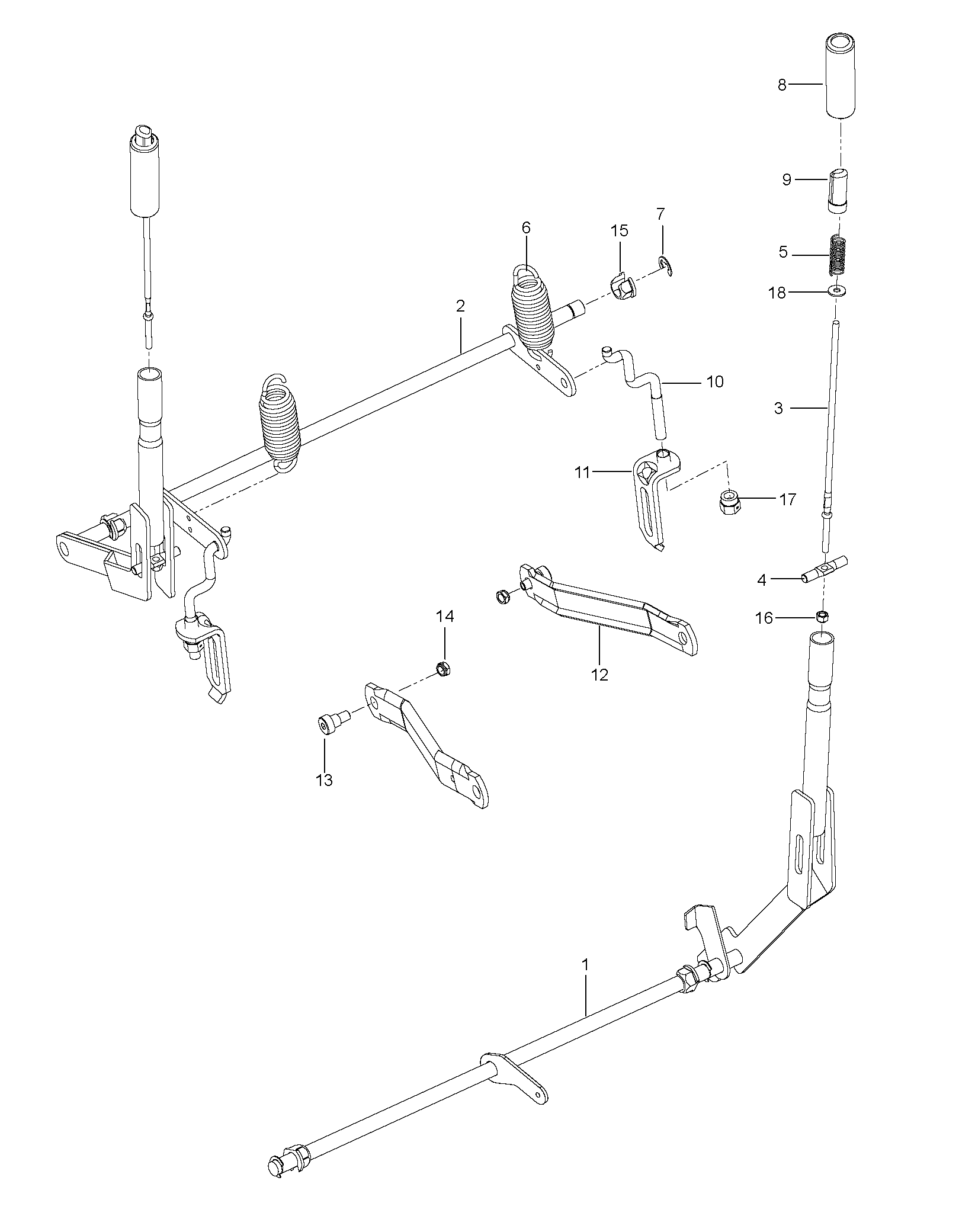 BRAKE / REAR MOWER LIFT