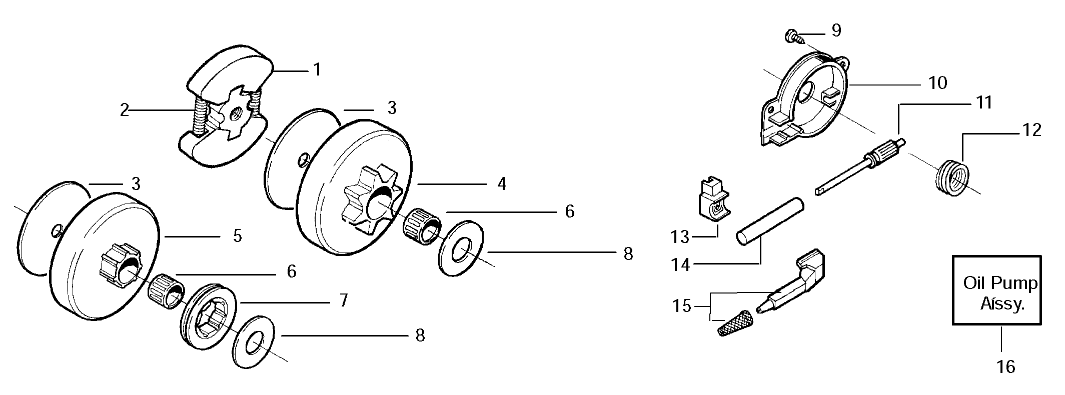 CLUTCH & OIL PUMP