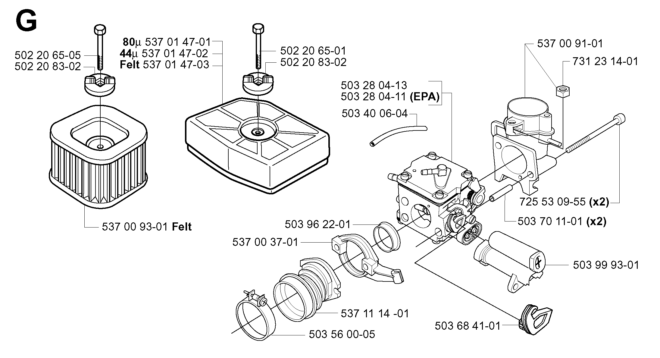 CARBURETOR & AIR FILTER