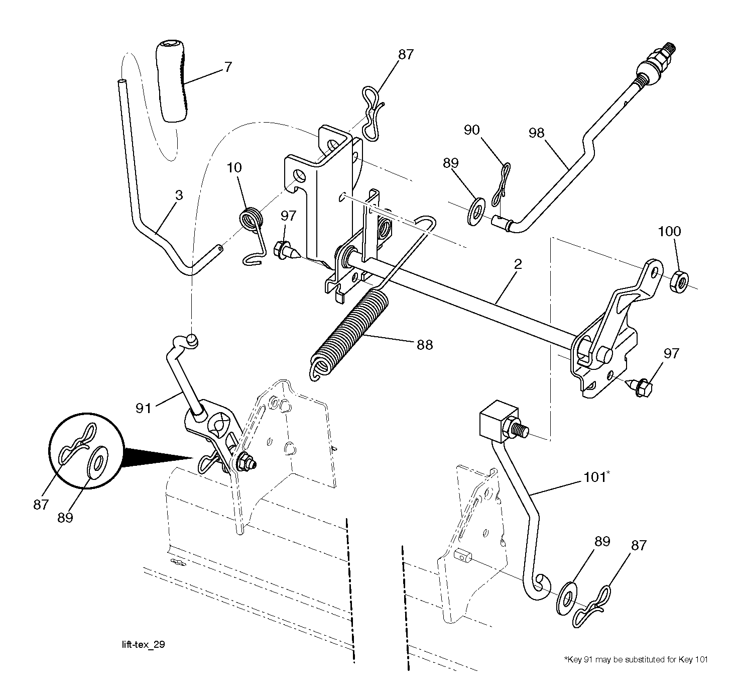 MOWER LIFT / DECK LIFT