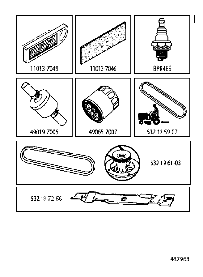FREQUENTLY USED PARTS