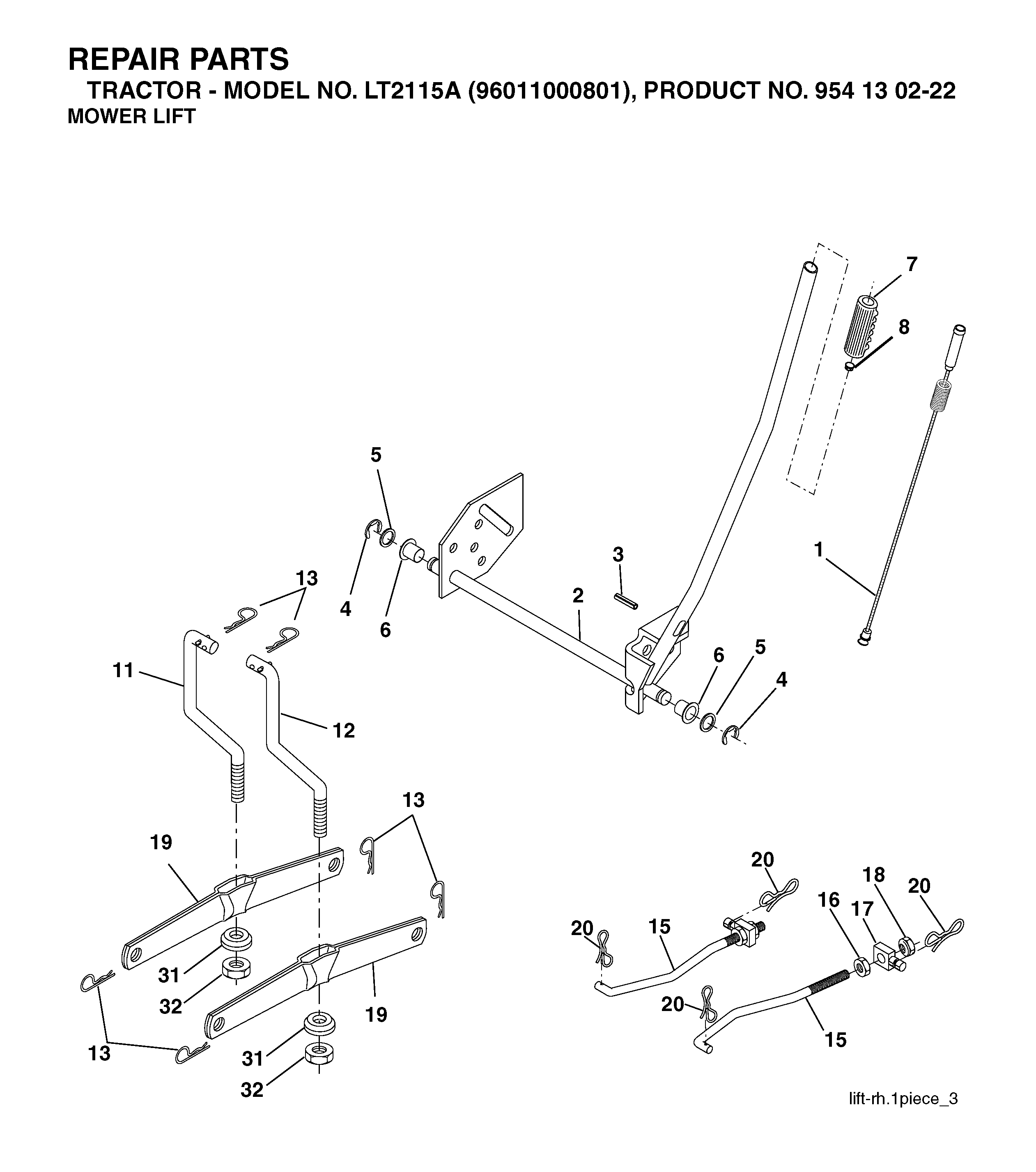 MOWER LIFT / DECK LIFT