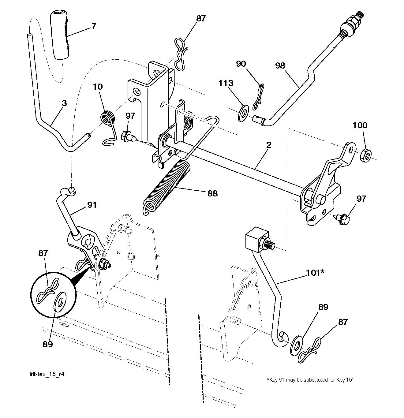 MOWER LIFT / DECK LIFT