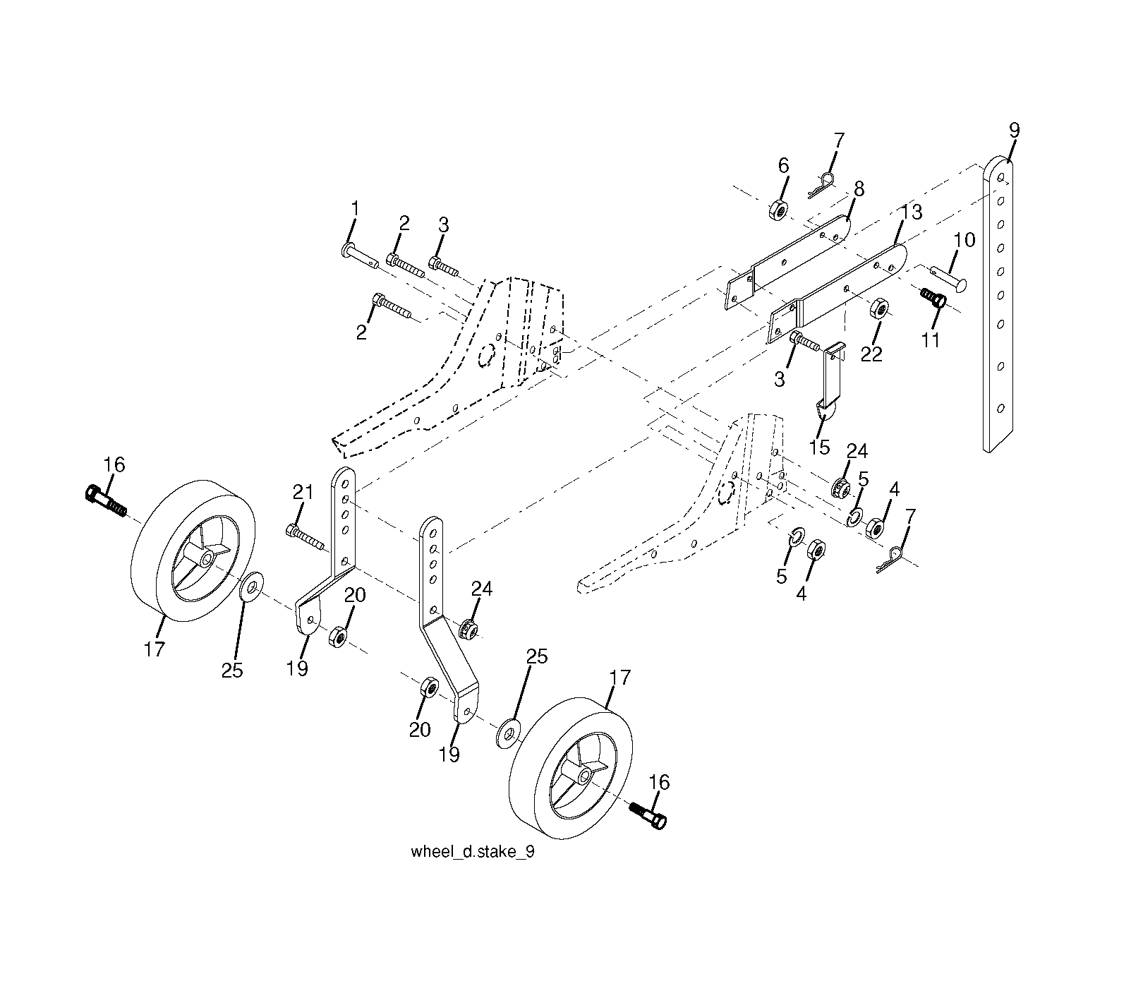 WHEEL & DEPTH STAKE ASSEMBLY
