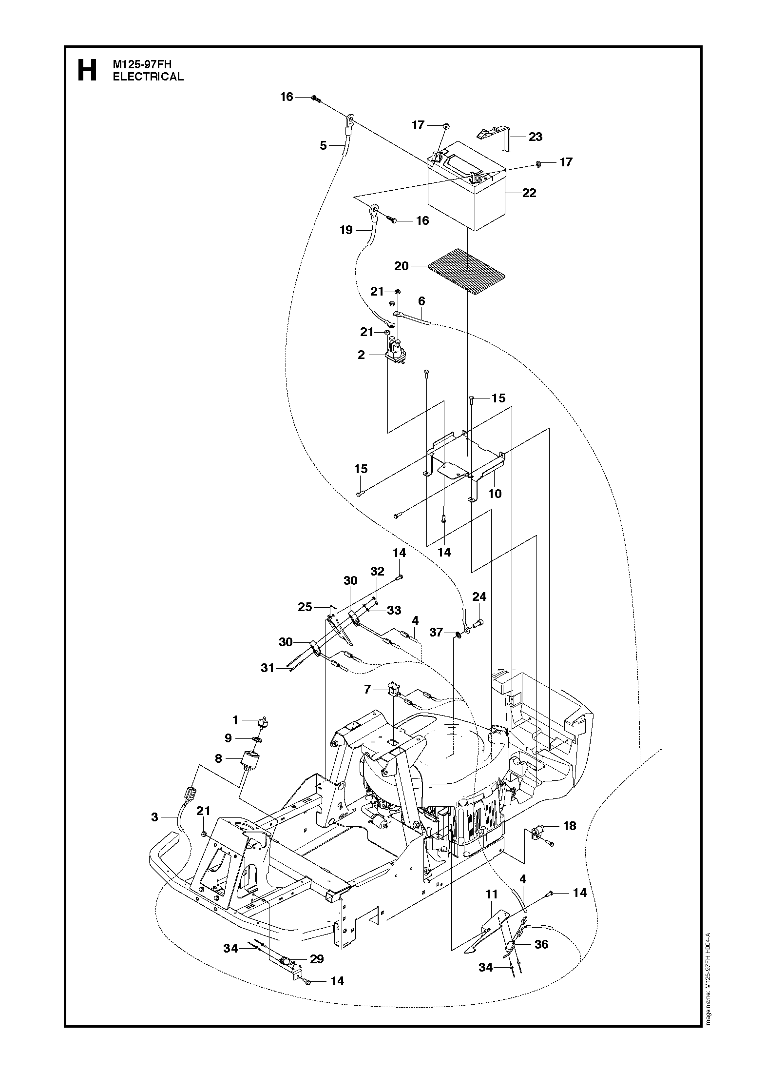 MOWER LIFT LEVER