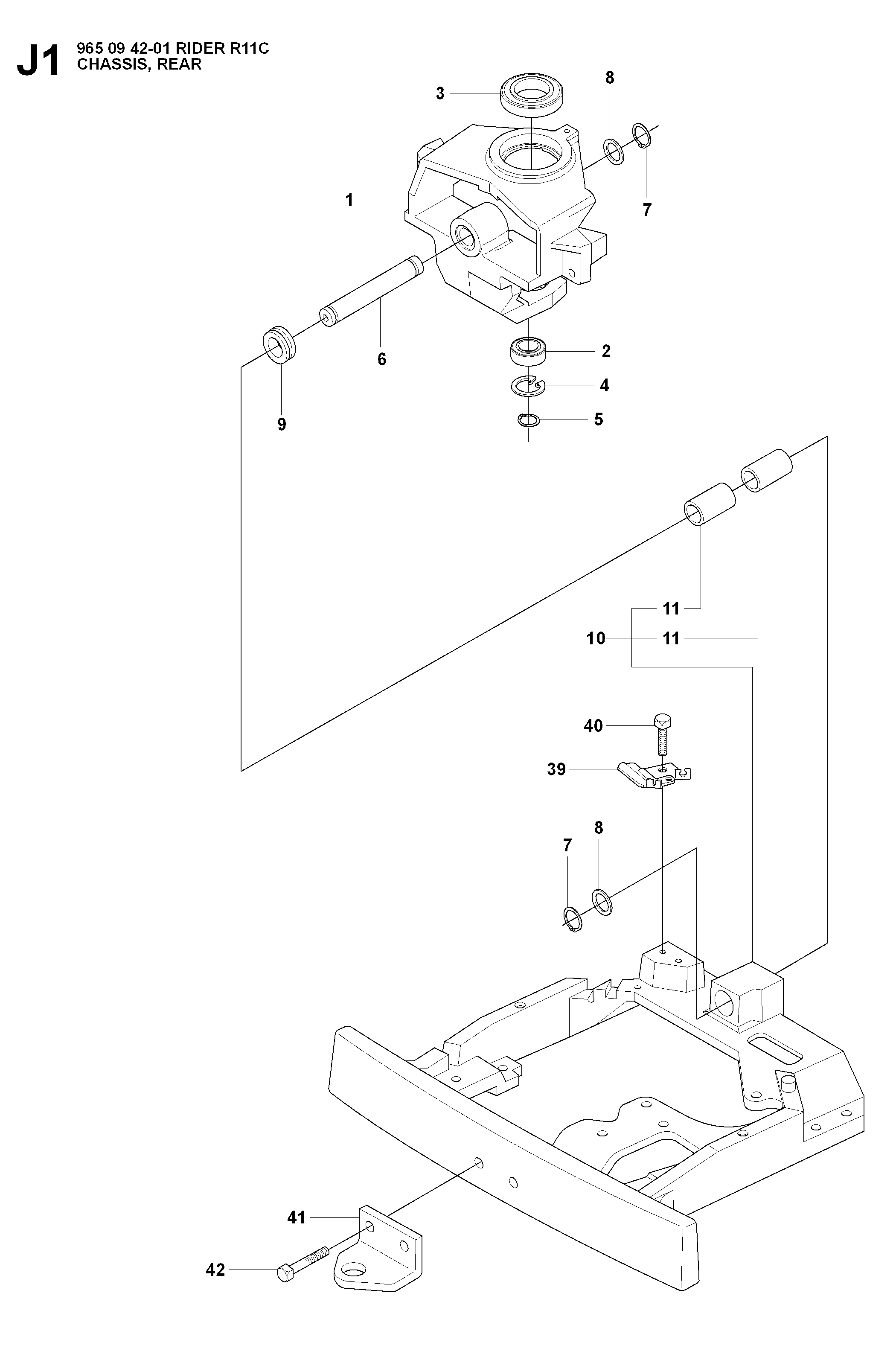 SECTOR GEAR / AXLE SUPPORT