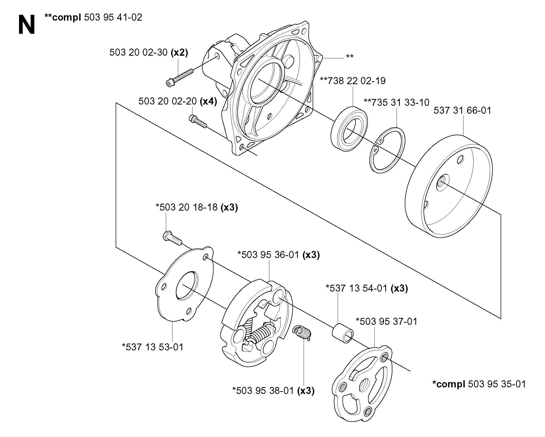 SECTOR GEAR / AXLE SUPPORT