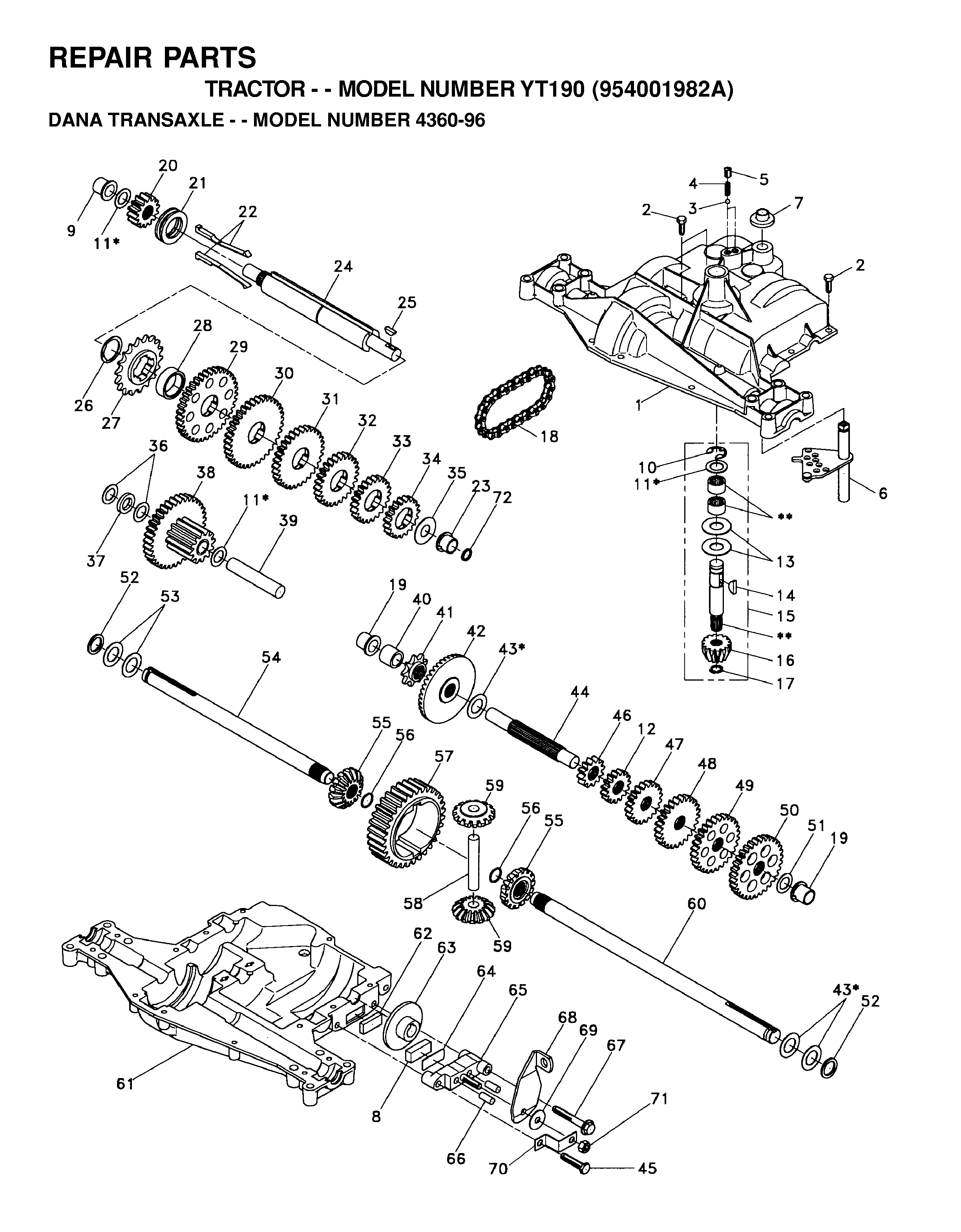 SECTOR GEAR / AXLE SUPPORT