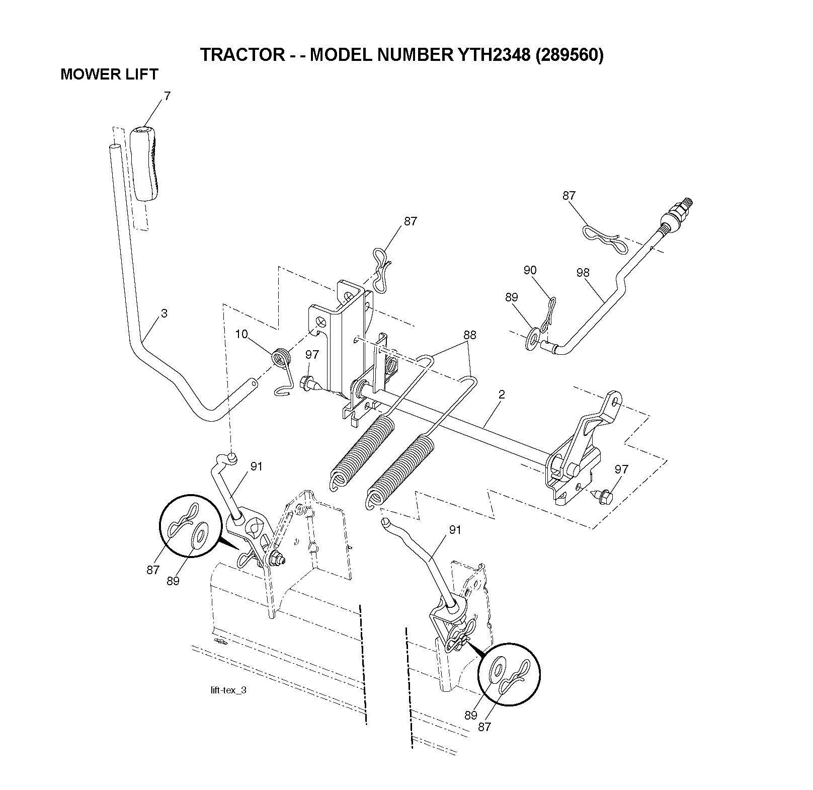 MOWER LIFT / DECK LIFT
