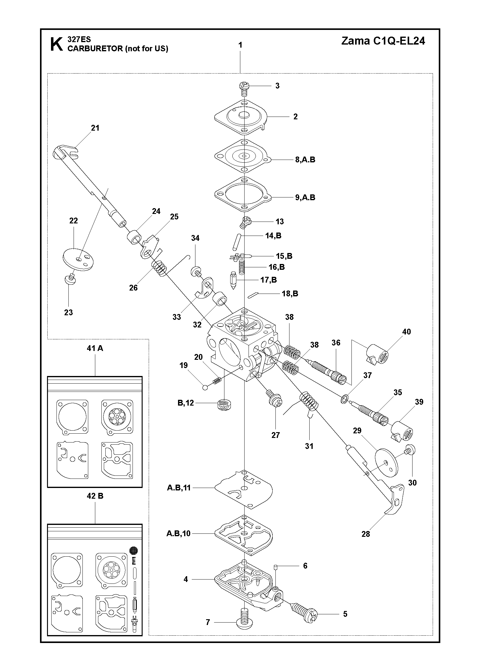 CARBURETOR, NOT FOR US