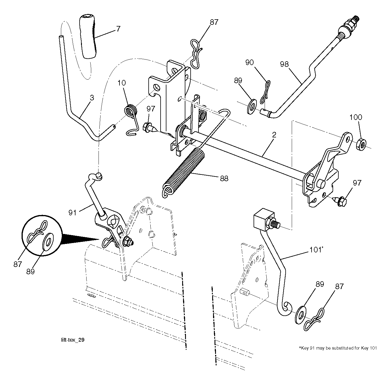 MOWER LIFT / DECK LIFT