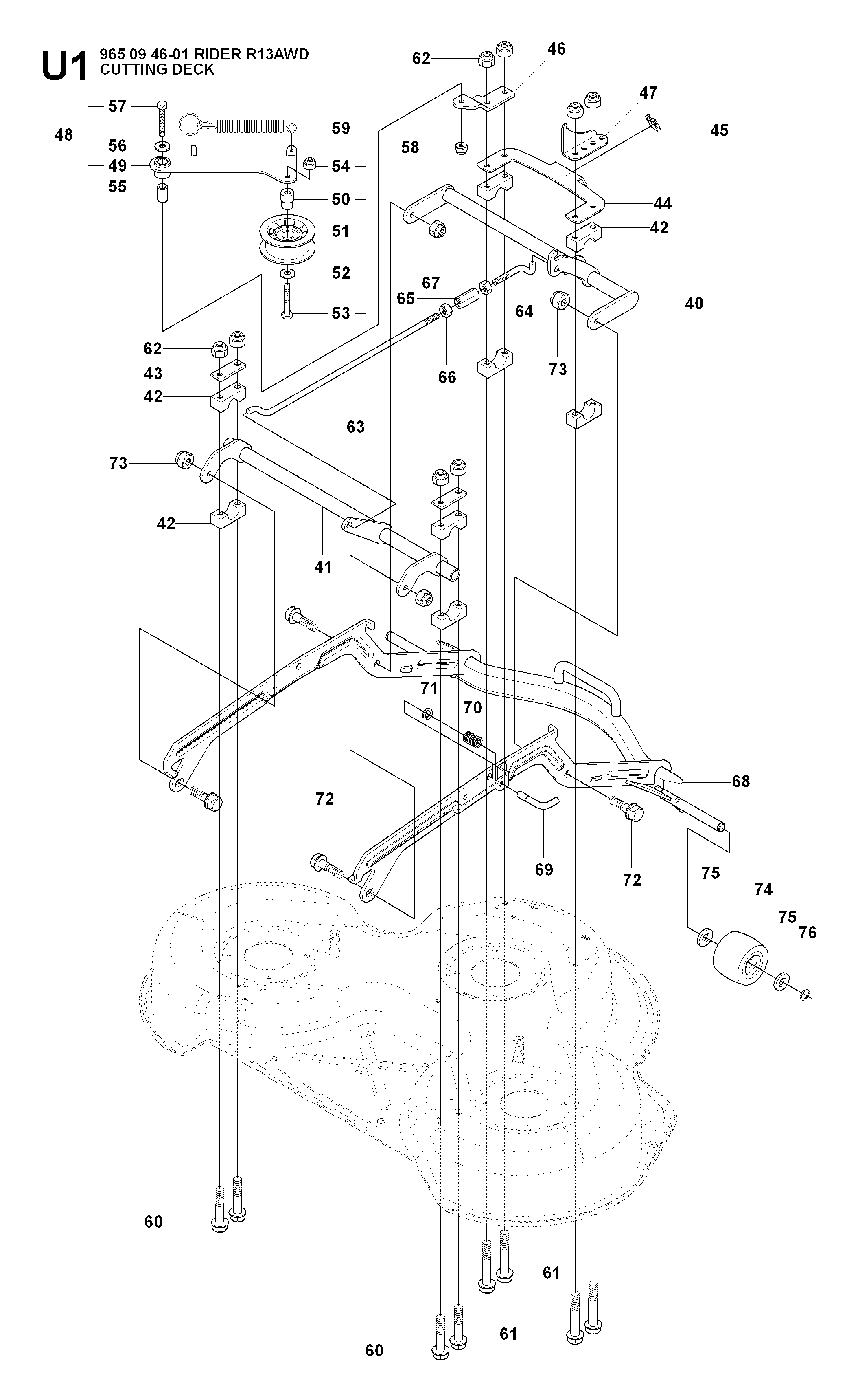 SECTOR GEAR / AXLE SUPPORT